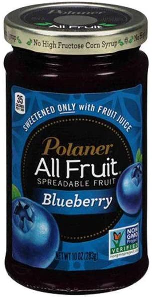 Polaner All Fruit Spreadable Fruit - Strawberry, Raspberry & Blueberry Variety Pack (10 oz, Pack of 3) | Healthy Breakfast Topping for Toast, Pancakes & Yogurt | Includes Free Make Your Day Spreader or 2 Sporks