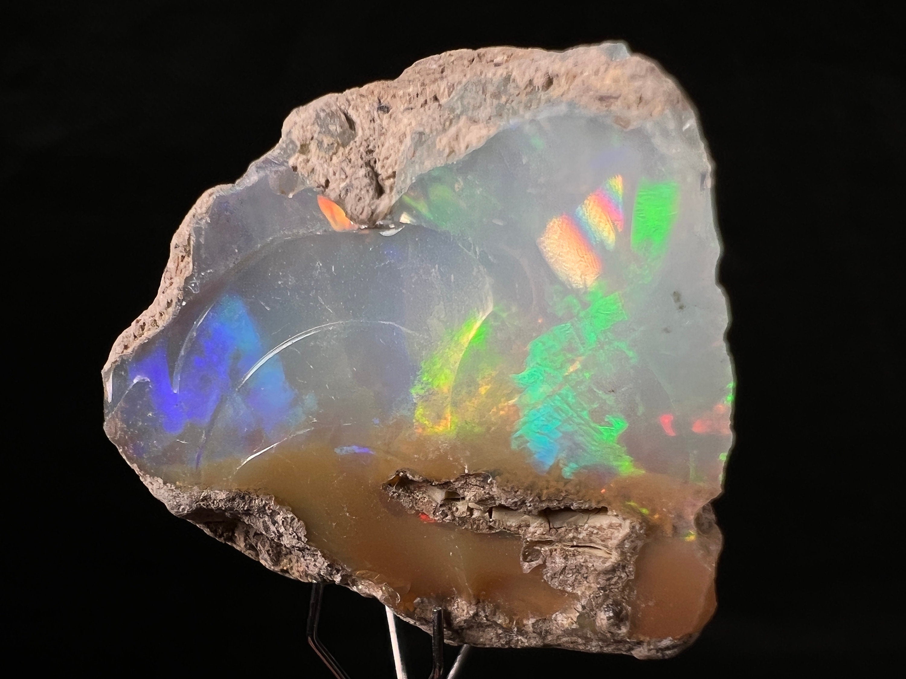 Premium 4A XL Welo Opal Raw Crystal - Natural Cutting Grade Opal, October Birthstone (50021) for Jewelry Making, Healing & Spiritual Gifts