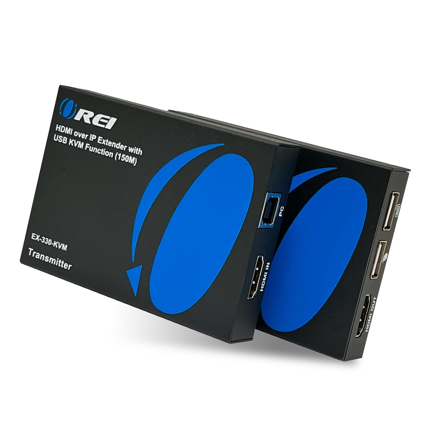 OREI KVM Over IP HDMI Extender - 1080p HD Video & USB Remote Control via Single CAT5e/CAT6A/CAT7 Cable - Up to 492ft Range - Perfect for Home Office, Data Centers & Remote PC Management