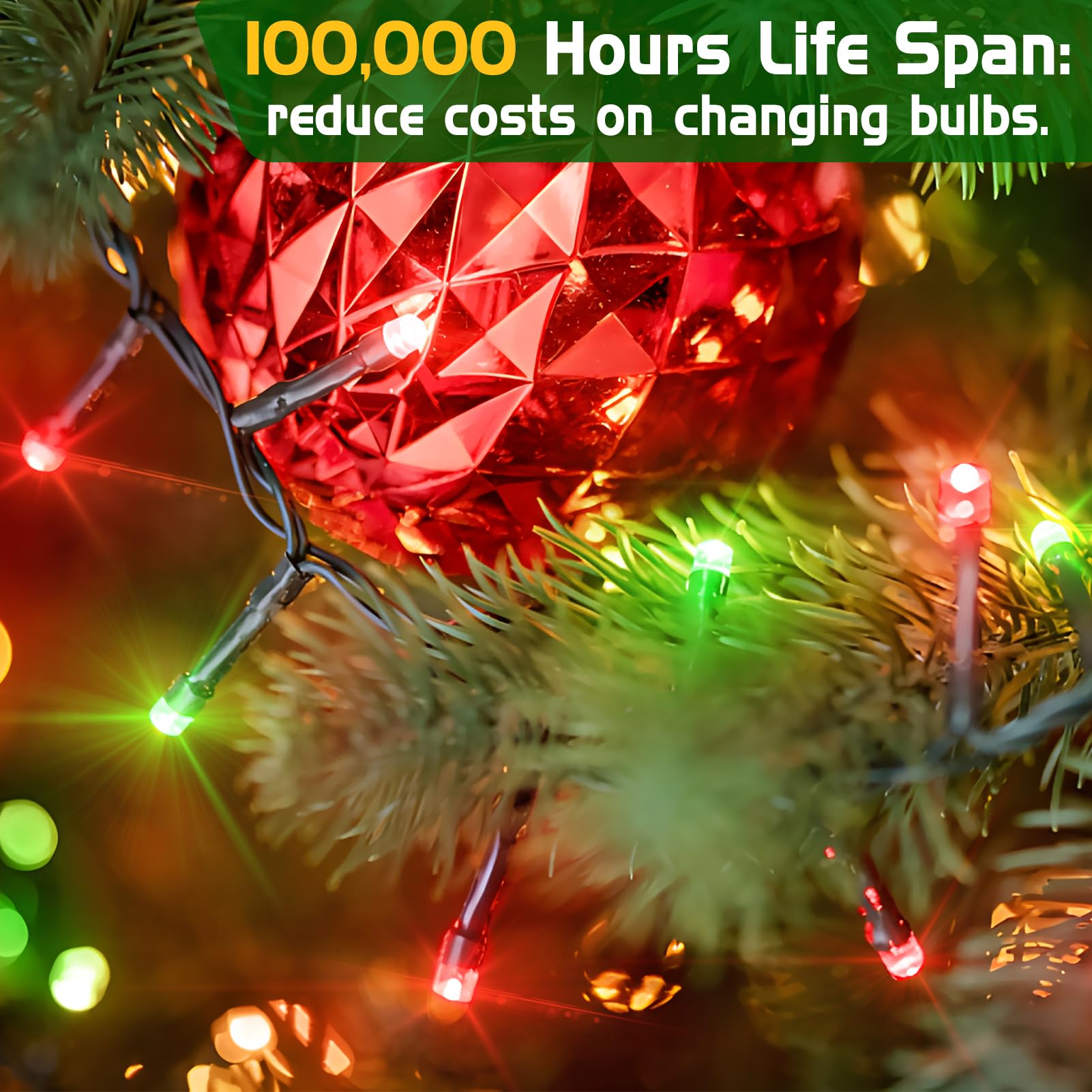 XURISEN 403FT Christmas Lights Outdoor Indoor, 1000 LED Super Long String Lights with 8 Modes & Memory Timer, Plug-in Twinkle Fairy Lights for Home, Xmas Tree, Party, Wedding, Garden, Patio Decor