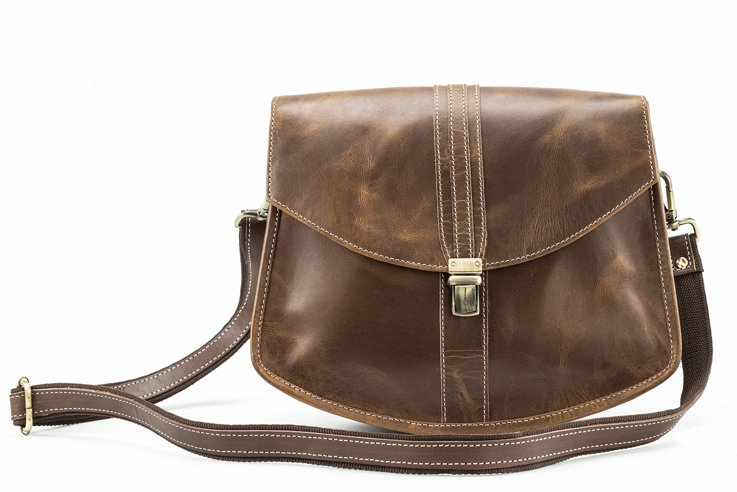 Premium Handmade Leather Crossbody Bag for Women - Stylish Sling Satchel & Travel Purse - Perfect for Daily Use, Work, and Weekend Adventures