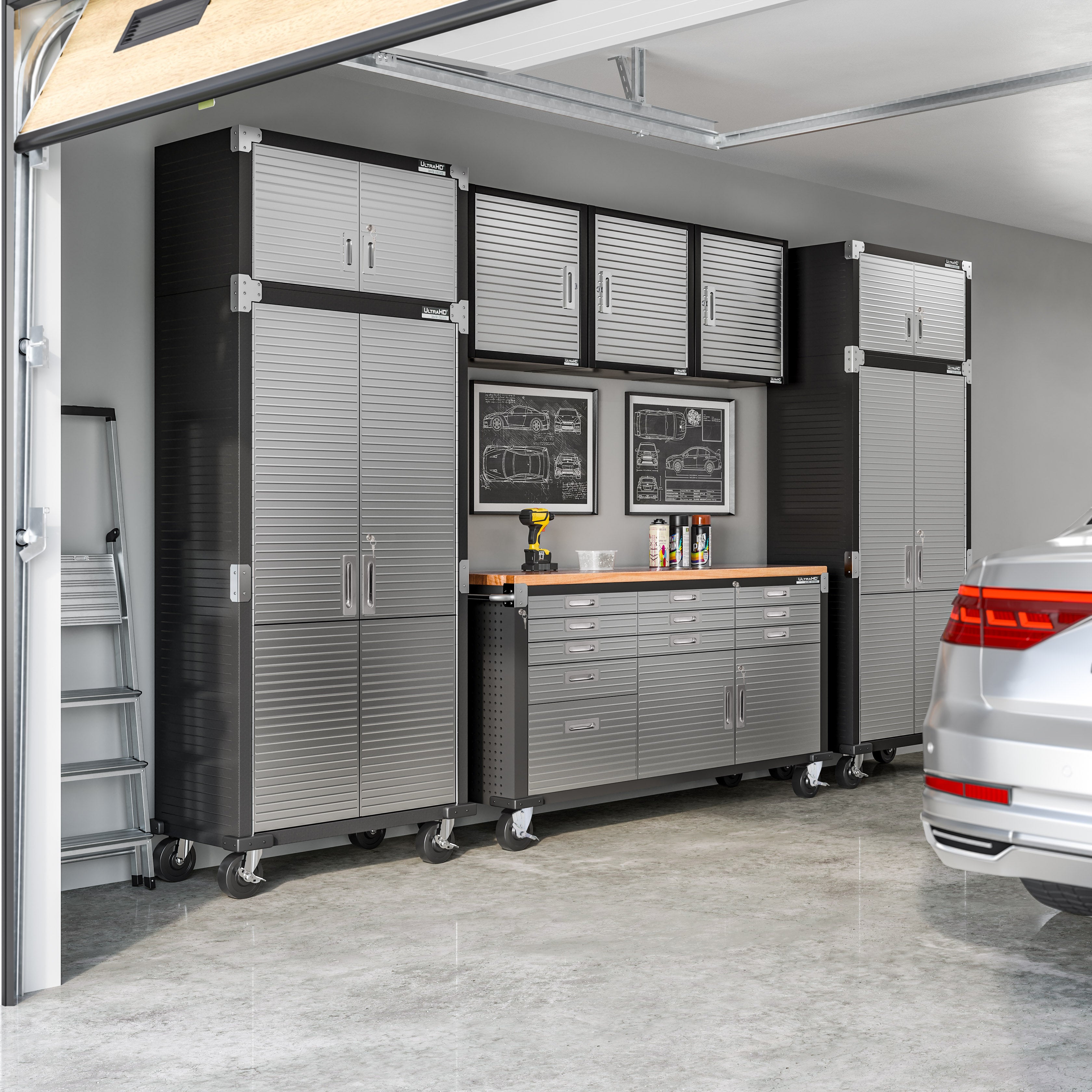 UltraHD® 11-Drawer Rolling Workbench with Locking Wheels - Heavy Duty Mobile Tool Cabinet for Garage, Workshop & DIY Projects - Perfect for Mechanics, Craftsmen & Home Improvement