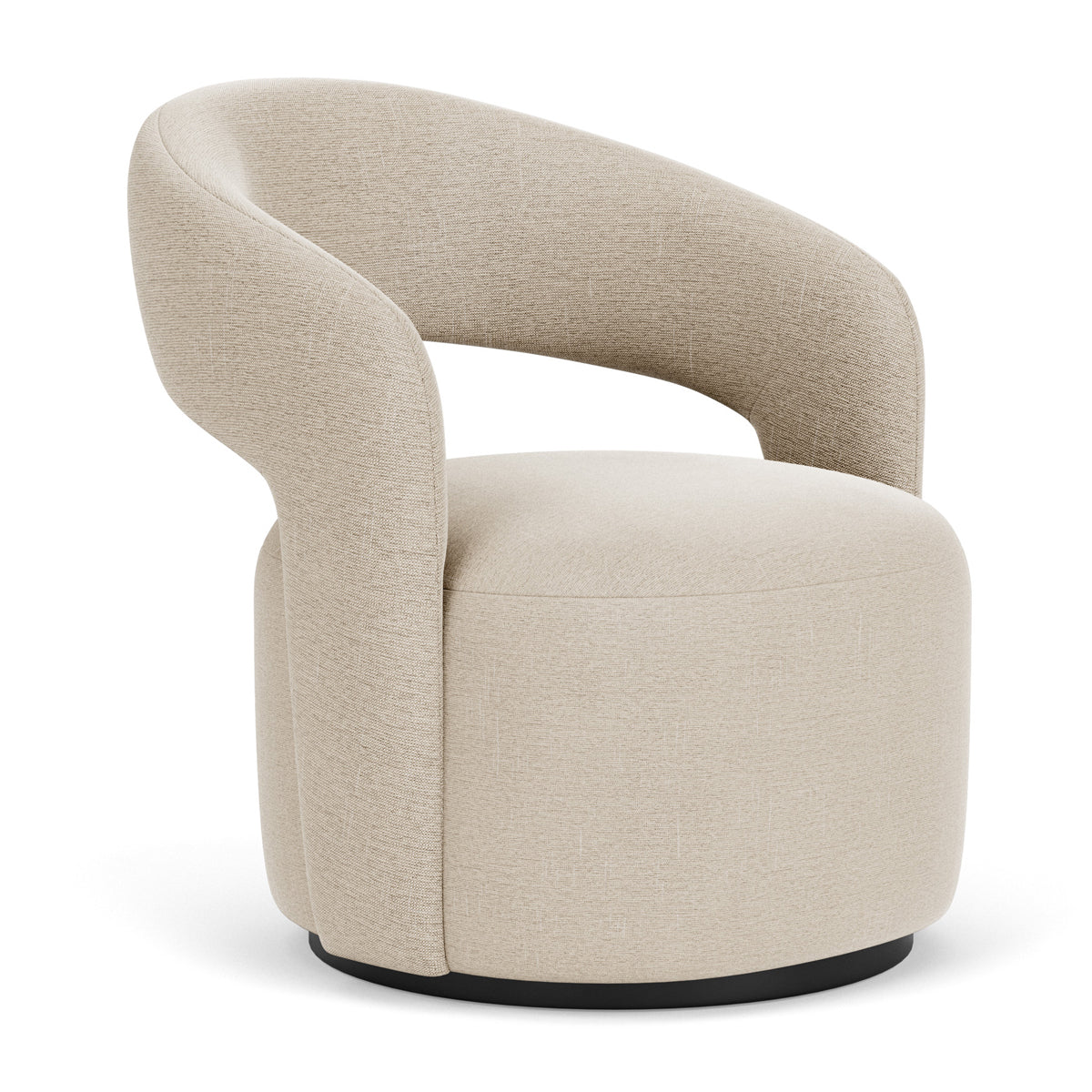 Stylish Judi Fabric Swivel Armchair - Modern Upholstered Accent Chair with 360° Rotation for Living Room, Bedroom or Office - Comfortable Lounge Seating for Home Decor