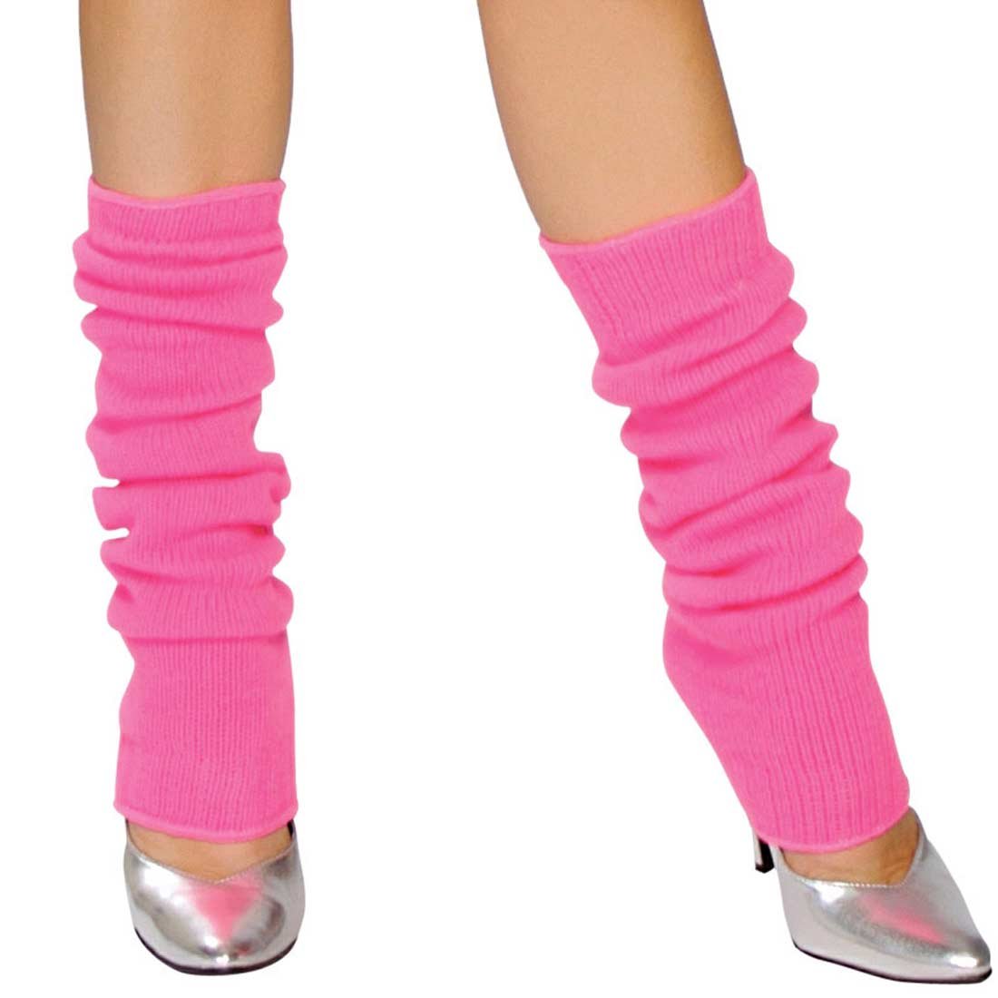 Women's Leg Warmers - Soft Knit Stretchy Hot Pink Leg Warmers for Dance, Yoga, Workout & Winter Fashion (One Size Fits Most)
