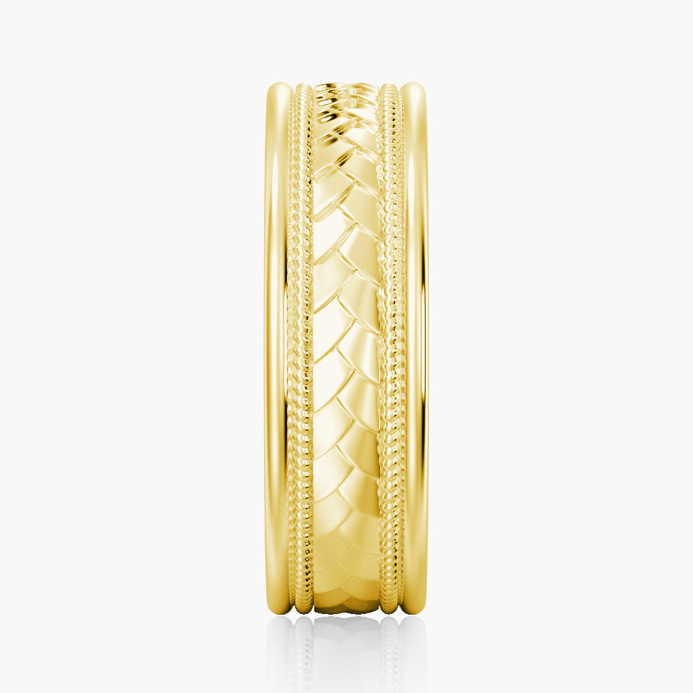 7mm Twisted Rope Design Tungsten Carbide Men's Wedding Band Ring - Durable & Scratch Resistant, Perfect for Anniversary, Engagement & Everyday Wear