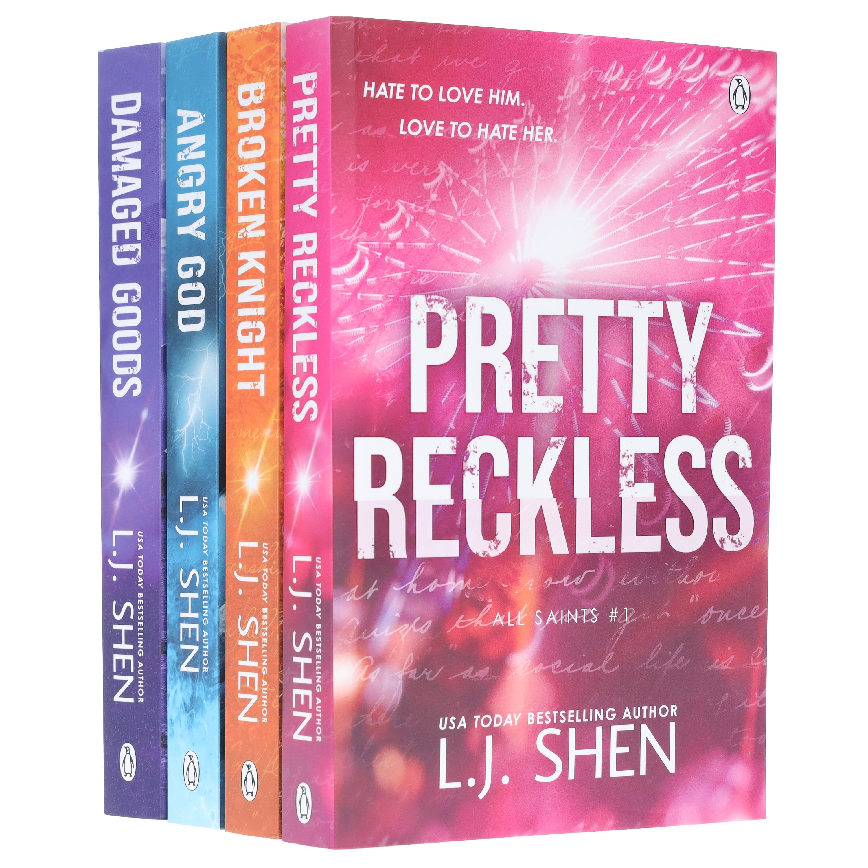 All Saints High Series by L. J. Shen - 4 Book Collection Set | Contemporary Romance Fiction Paperback Novels | Perfect for Book Clubs & YA Romance Readers