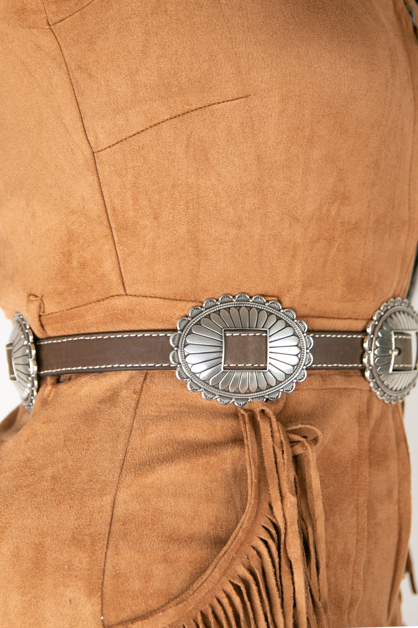 Nocona Concho Cowgirl Belt for Women – Genuine Leather Western Belt with Silver Conchos – Perfect for Rodeo, Country Music Festivals & Western Fashion