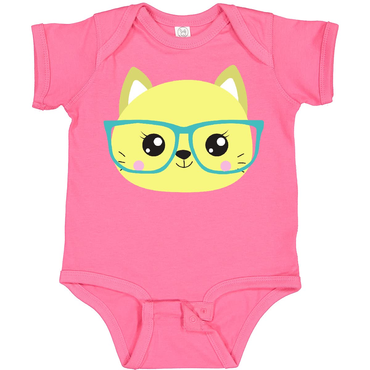 Hipster Cat Bodysuit with Glasses - Cute Kitten Outfit for Babies