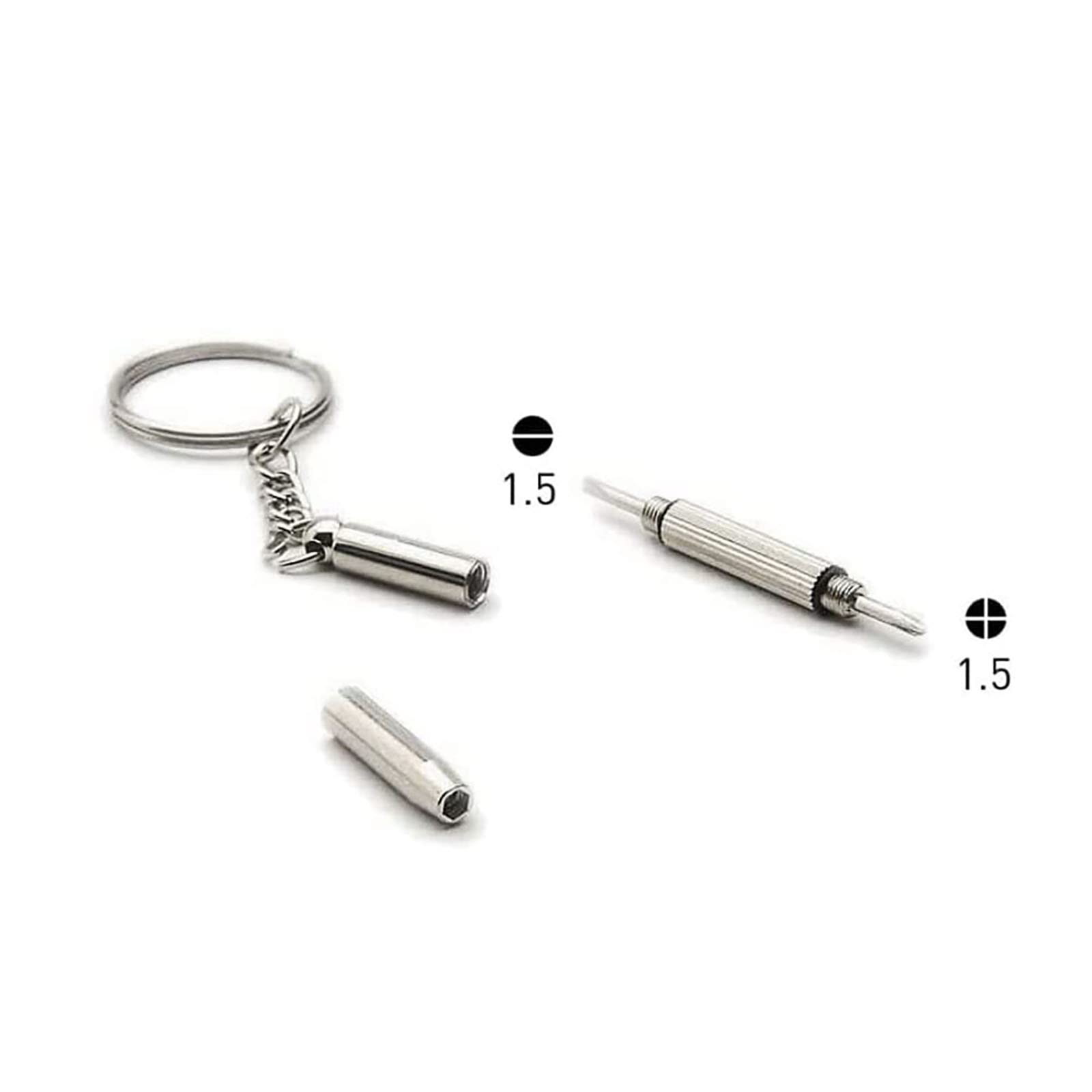 Premium S2 Steel Eyeglass Repair Screwdriver - Multi-Functional Keychain Tool for Glasses, Sunglasses & Electronics - Perfect for Travel, Home & Office Use