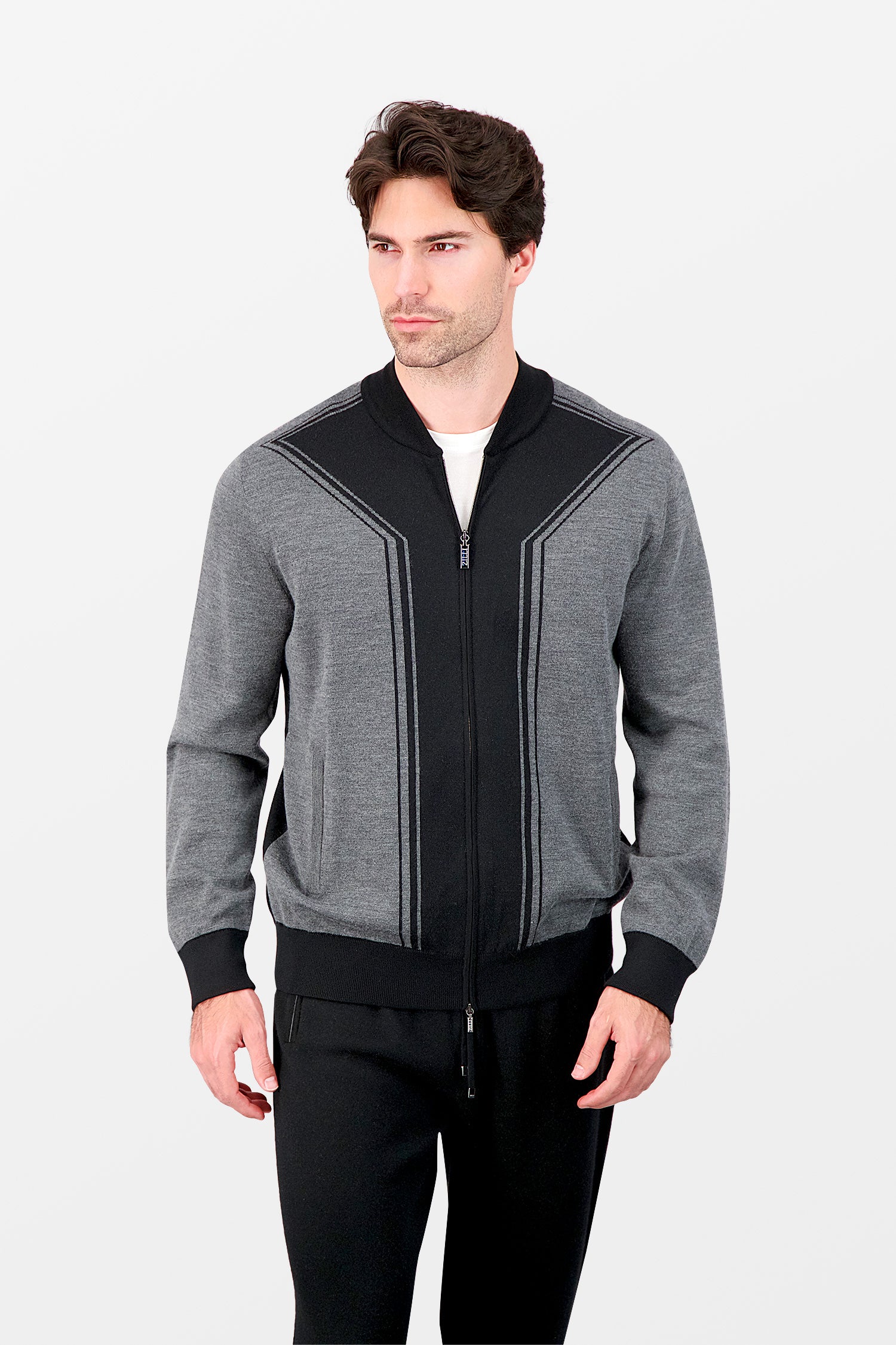 Zilli Black & Grey Jogging Tracksuit for Men - Comfortable Running Suit with Pockets - Perfect for Gym, Workout, and Casual Wear