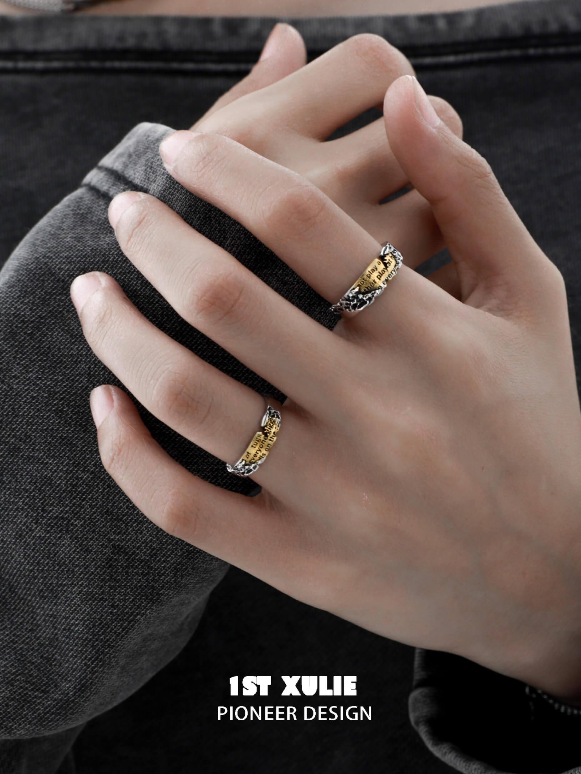 Immortal Lover S925 Sterling Silver Love Letter Rings™ - Romantic Couple Rings for Anniversaries, Weddings & Valentine's Day Gifts