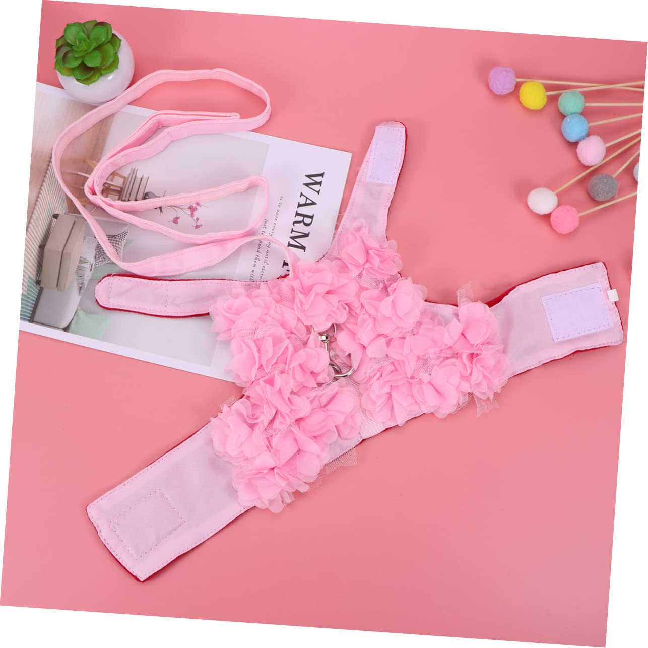 3 Pack Dog Rope Skin Tape - Adjustable Pet Leash for Small Dogs, Bichon Frisé Collar Accessory in Pink | Perfect for Walking, Training & Fashion Outfits