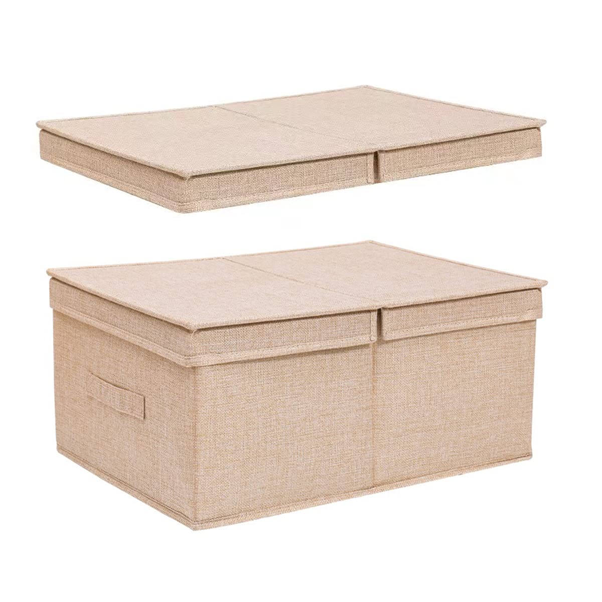 Foldable Fabric Storage Bins with Lids - 2 Pack Pink Large Closet Organizers for Shelves, Bedroom & Home Organization | Perfect for Clothes, Toys & Seasonal Storage