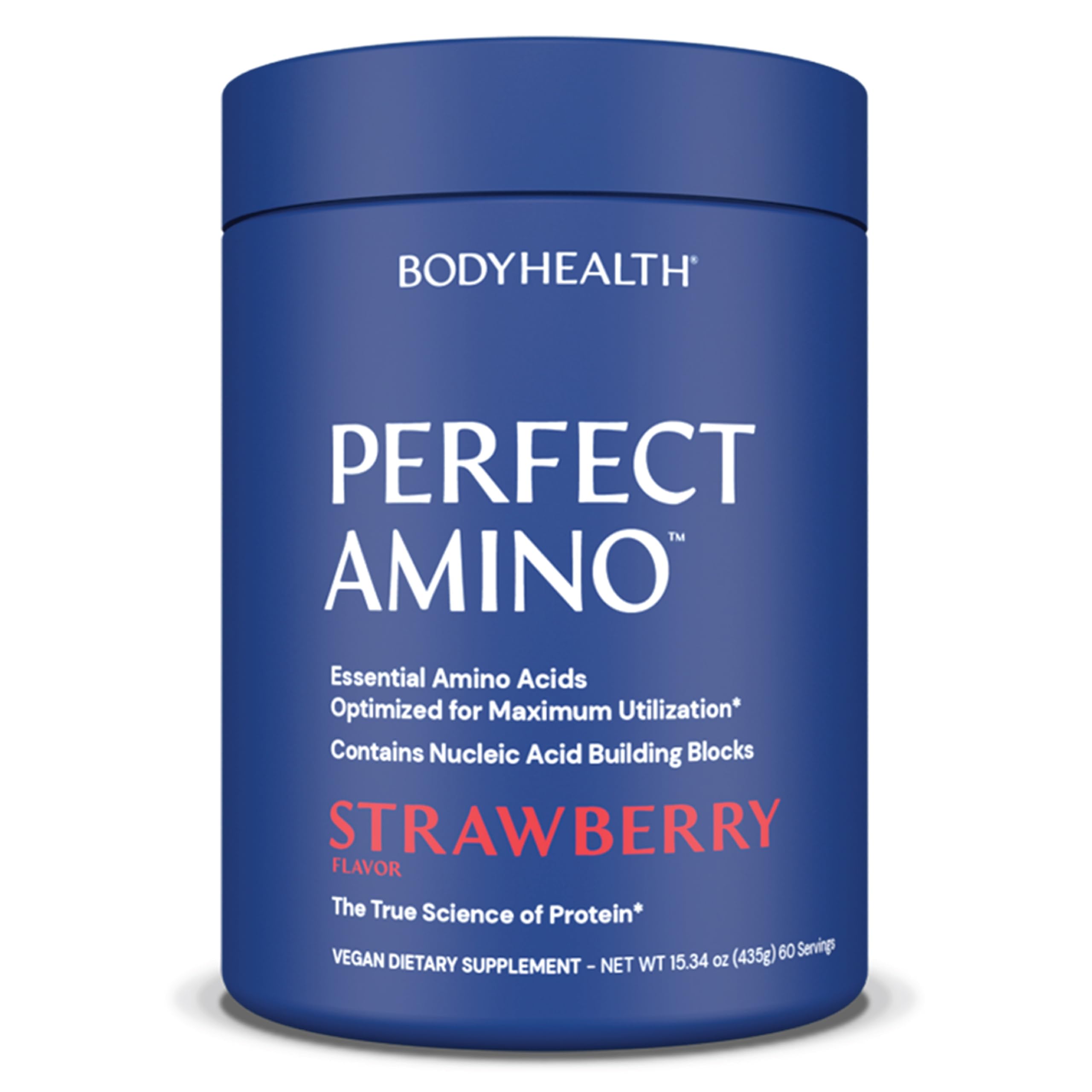 BodyHealth PerfectAmino Powder - BCAA & EAA Supplement for Pre & Post Workout - Amino Acid Energy Drink for Muscle Growth & Recovery - Strawberry Flavor (120 Servings) | Ideal for Gym, Fitness & Athletic Performance