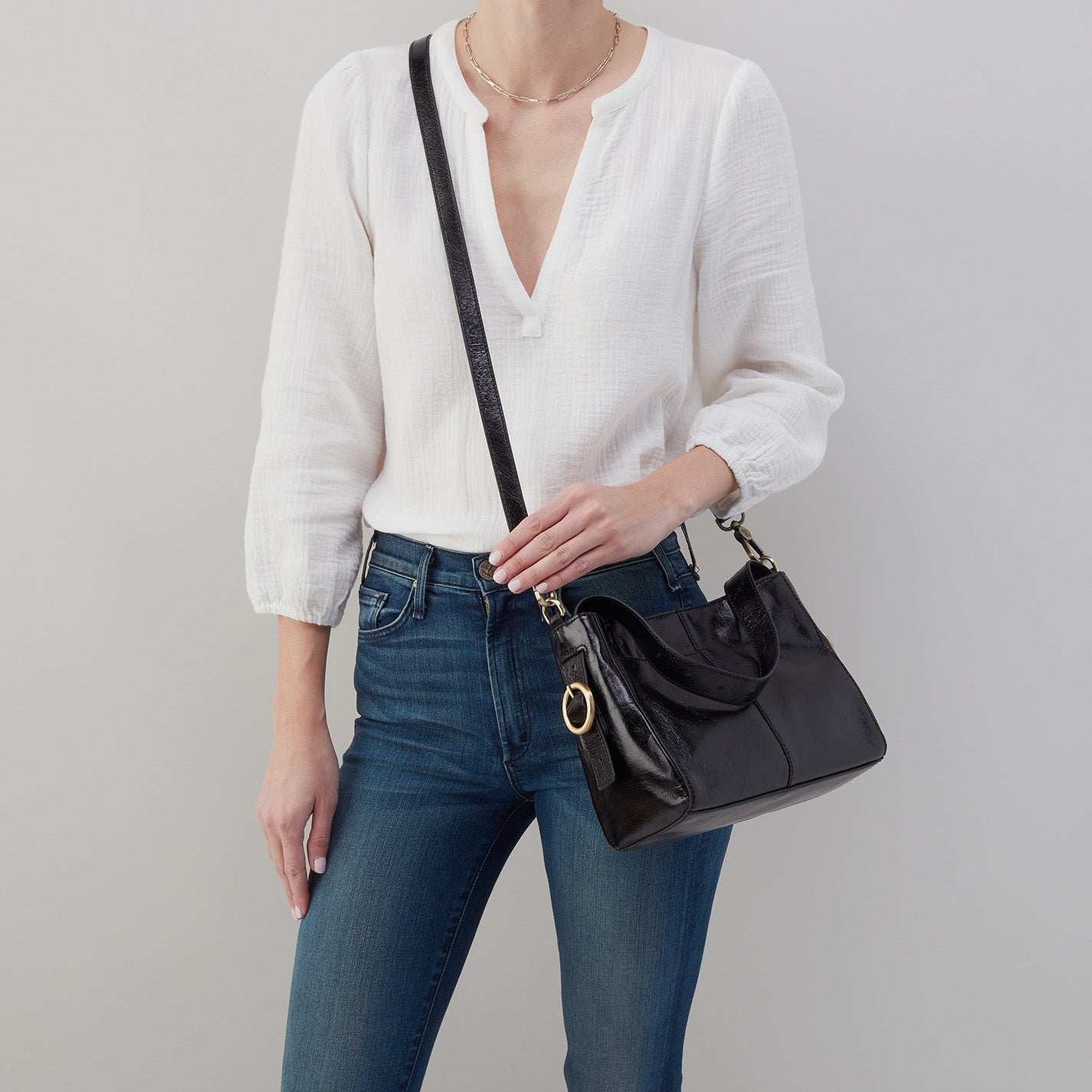 Render Small Crossbody Bag in Polished Leather - Winterberry Color | Stylish Women's Shoulder Purse for Work, Travel & Everyday Use