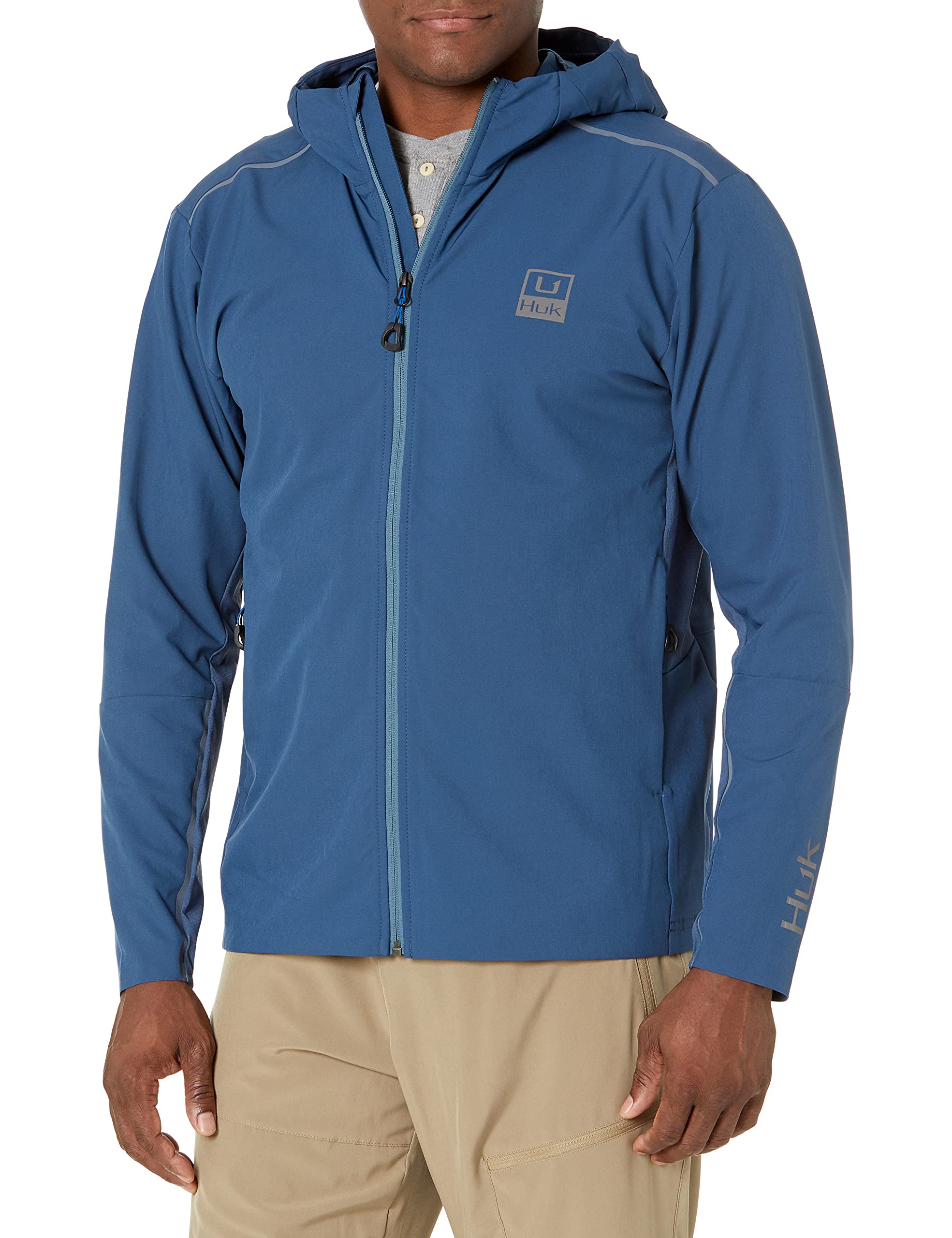 HUK Men's Icon X Lightweight Windproof & Water-Resistant Fishing Jacket - Perfect for Outdoor Activities, Boating, and Hiking