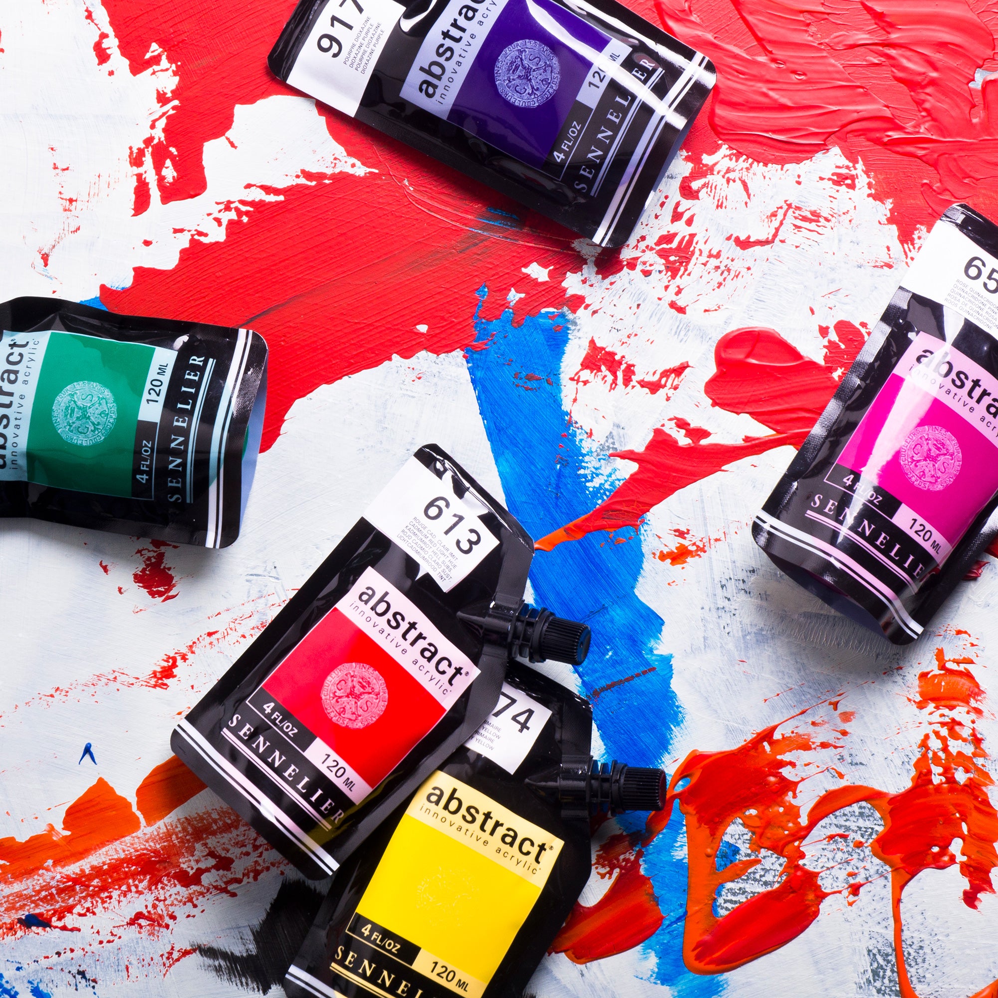 Abstract Acrylic Paint - High Viscosity Deep Magenta for Canvas Art & DIY Home Decor | Premium Artist Quality Acrylics for Professional Painting & Creative Projects