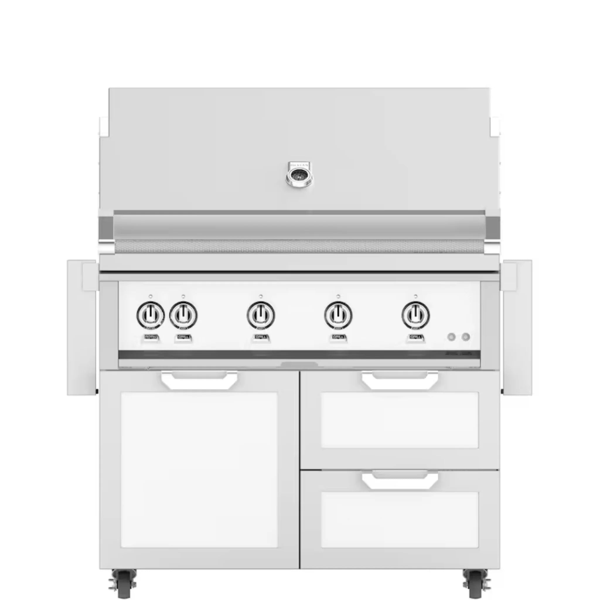 Hestan 42-Inch Freestanding Outdoor Gas Grill with Door & Double Storage Drawers - GBR42 GCR42 - Perfect for Backyard BBQs, Patio Cooking, and Outdoor Entertaining