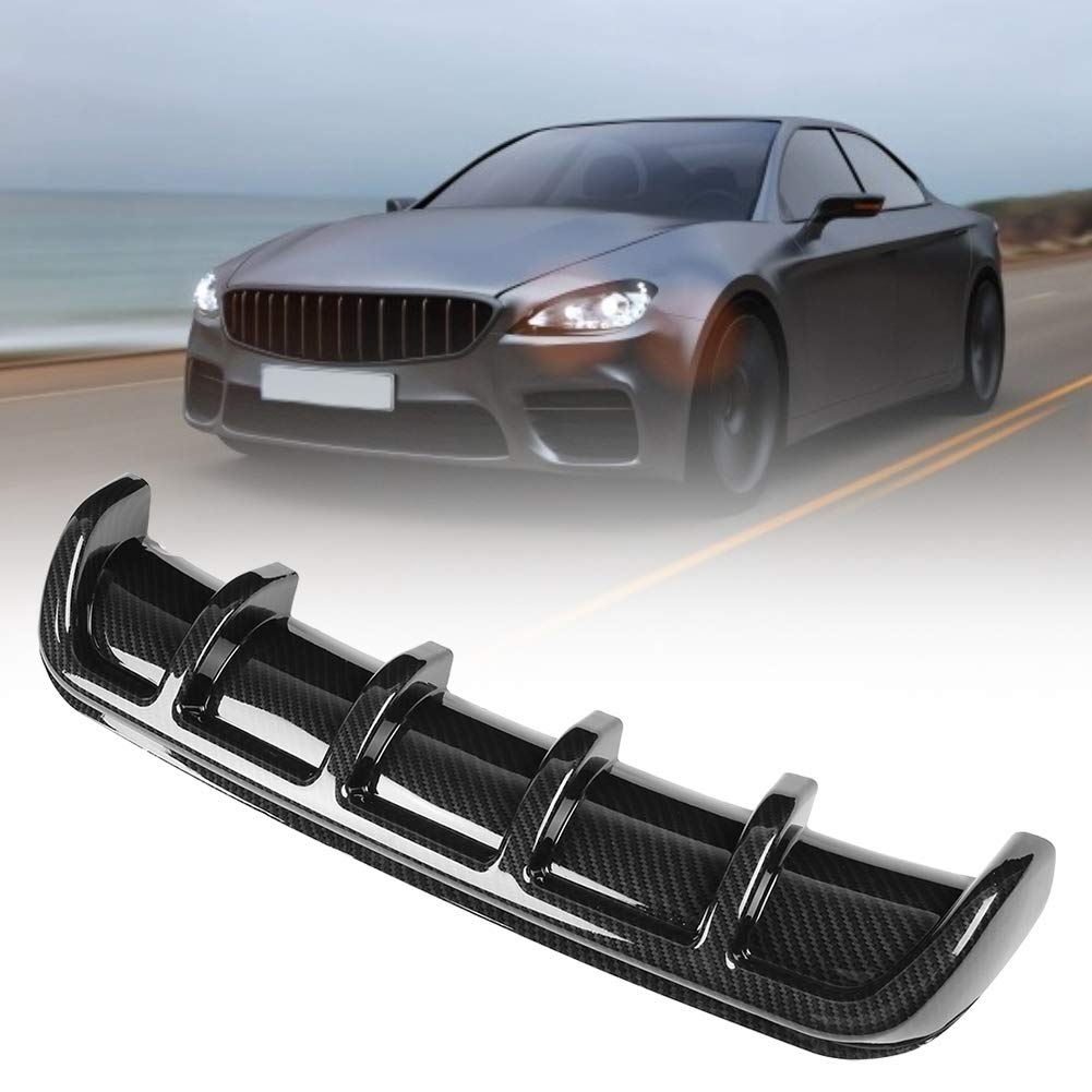 ABS Black Universal Car Rear Bumper Shark Fin Spoiler Diffuser - Aerodynamic Enhancement for Sedans, Coupes & Hatchbacks - Street Racing & Performance Upgrade Accessory