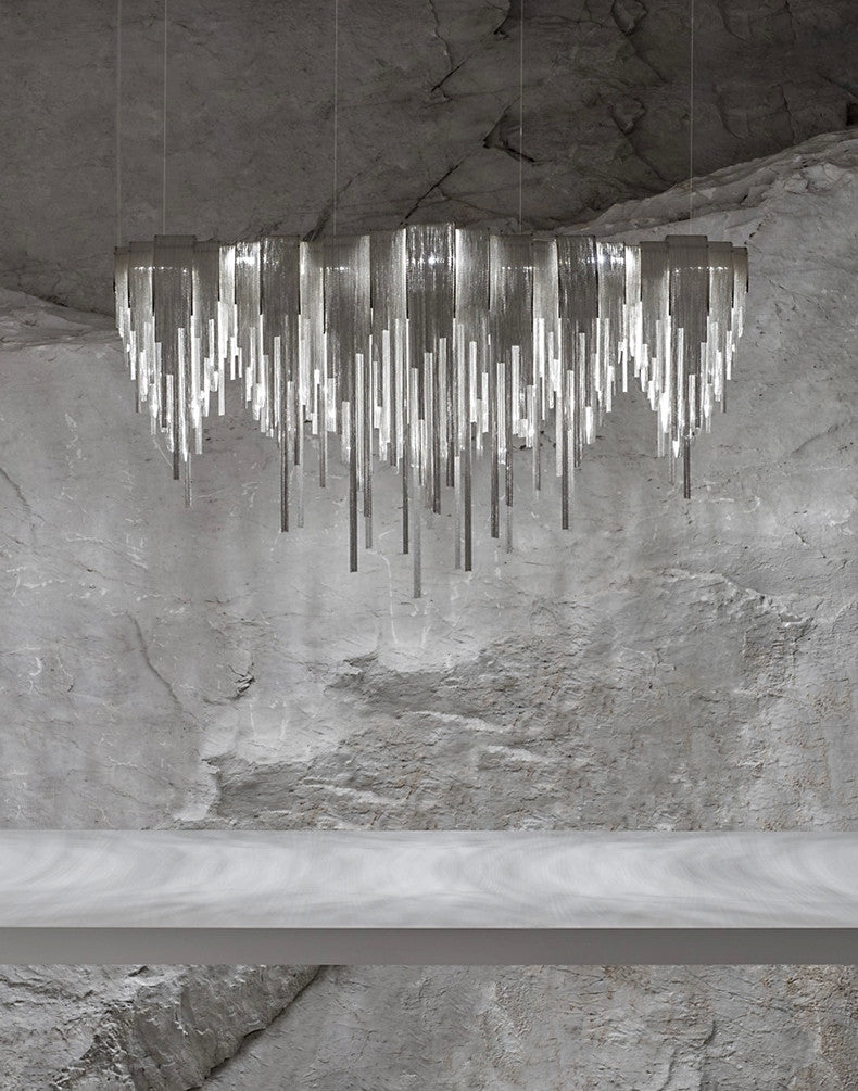 Atlantis Crystal Chandelier - Elegant Modern Ceiling Light Fixture for Dining Room, Living Room & Bedroom | Perfect for Home Decor & Wedding Venues