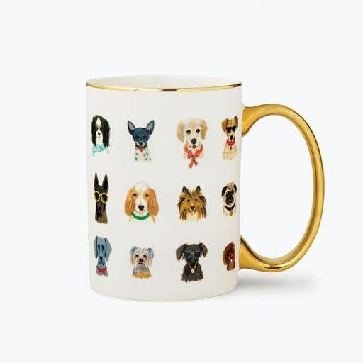 Dog Days Porcelain Mug - 12oz Ceramic Coffee Cup with Cute Dog Design, Perfect for Tea, Hot Chocolate & Office Use - Ideal Gift for Pet Lovers & Coffee Enthusiasts