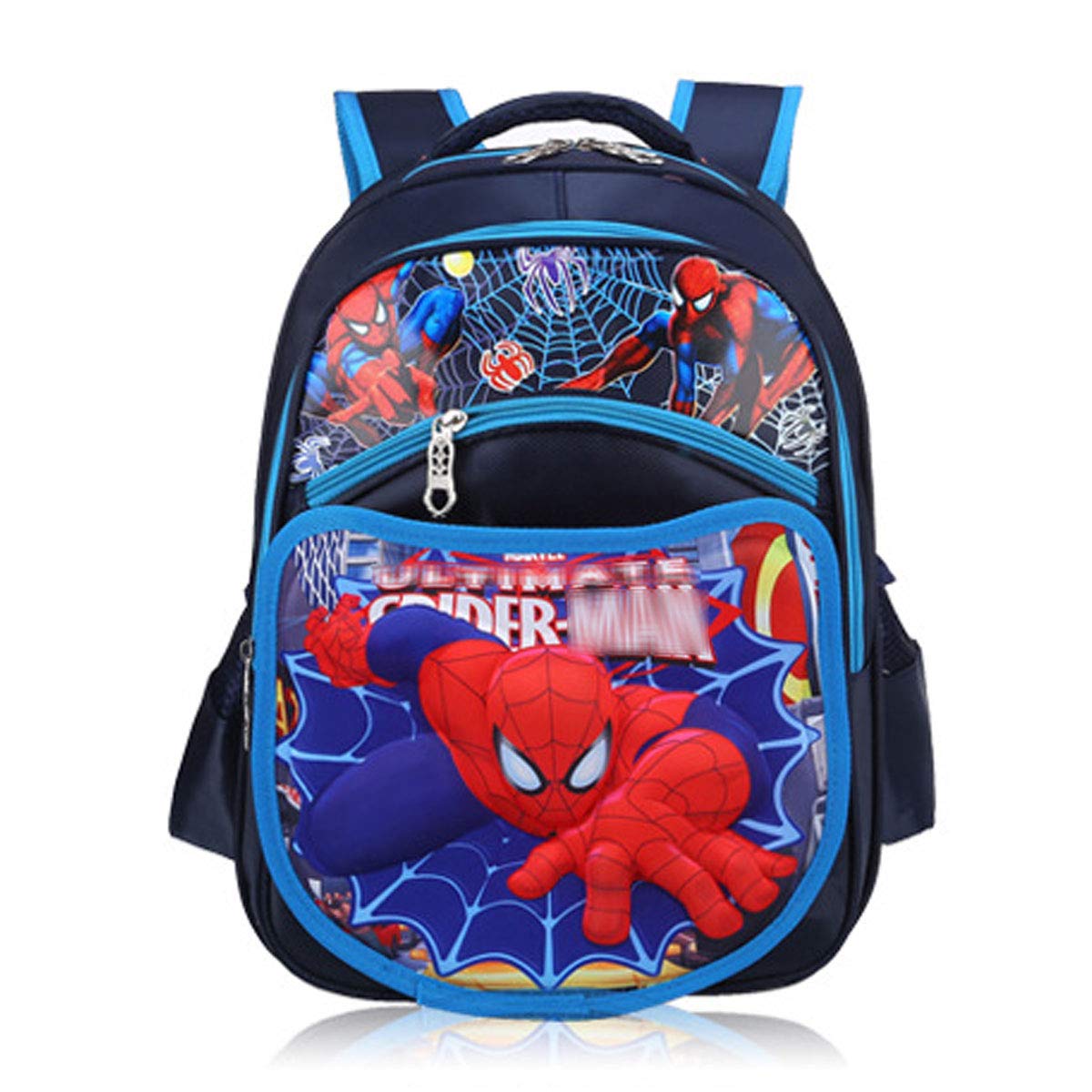 3D Cartoon Kids Backpack with Multiple Pockets - Lightweight School Backpack for Boys & Girls Ages 6-10 (Blue, 14x10x40cm) - Perfect for School, Travel & Daily Use