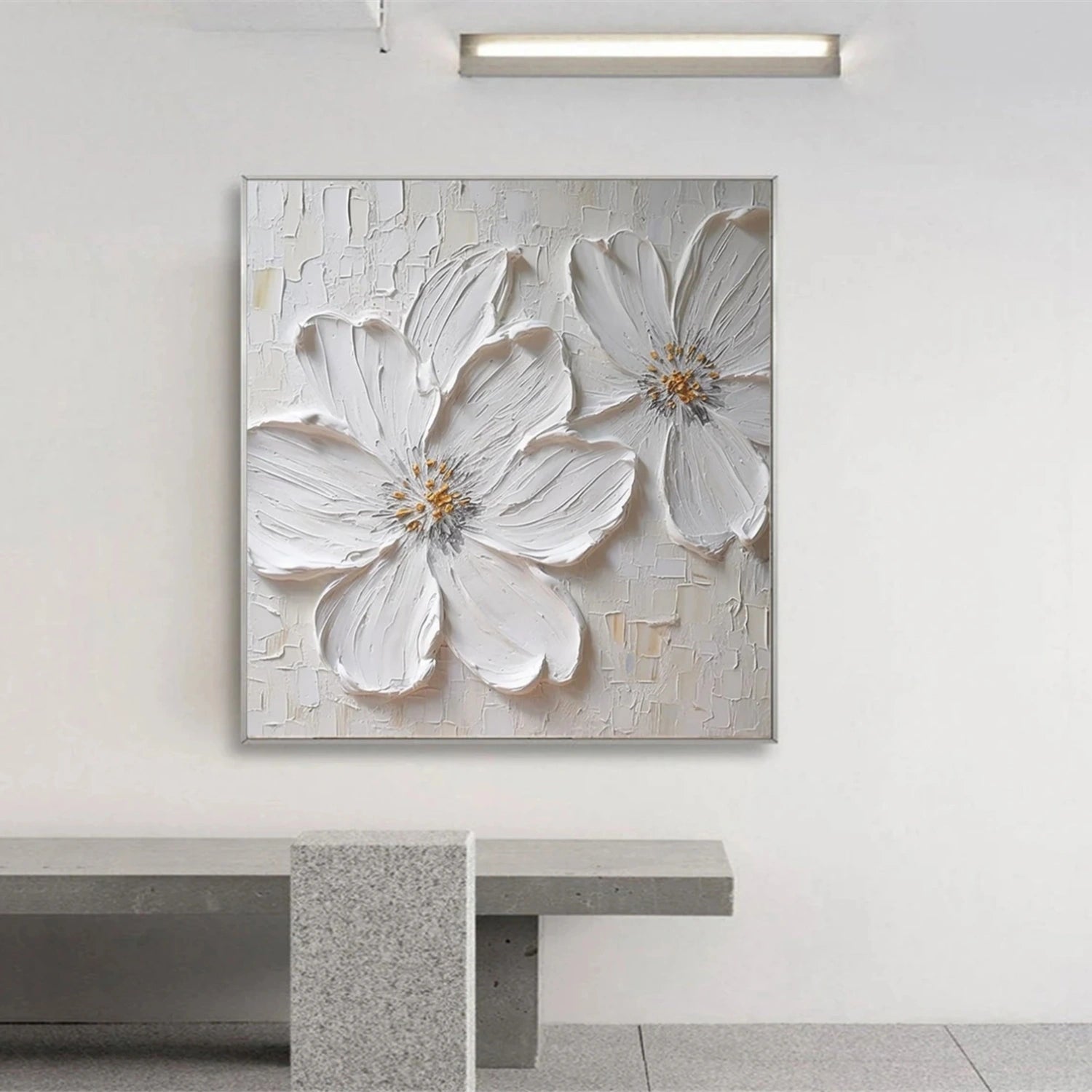 Beautiful Flower and Tree Painting #FT141 - Handmade Canvas Art for Home Decor, Living Room, Bedroom & Office Wall