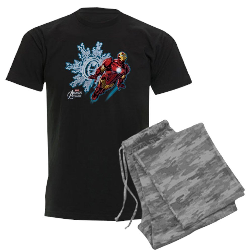 Iron Man Men's Dark Holiday Pajama Set - Superhero Sleepwear for Christmas & Halloween - Perfect for Cosplay, Gifts & Lounge Wear