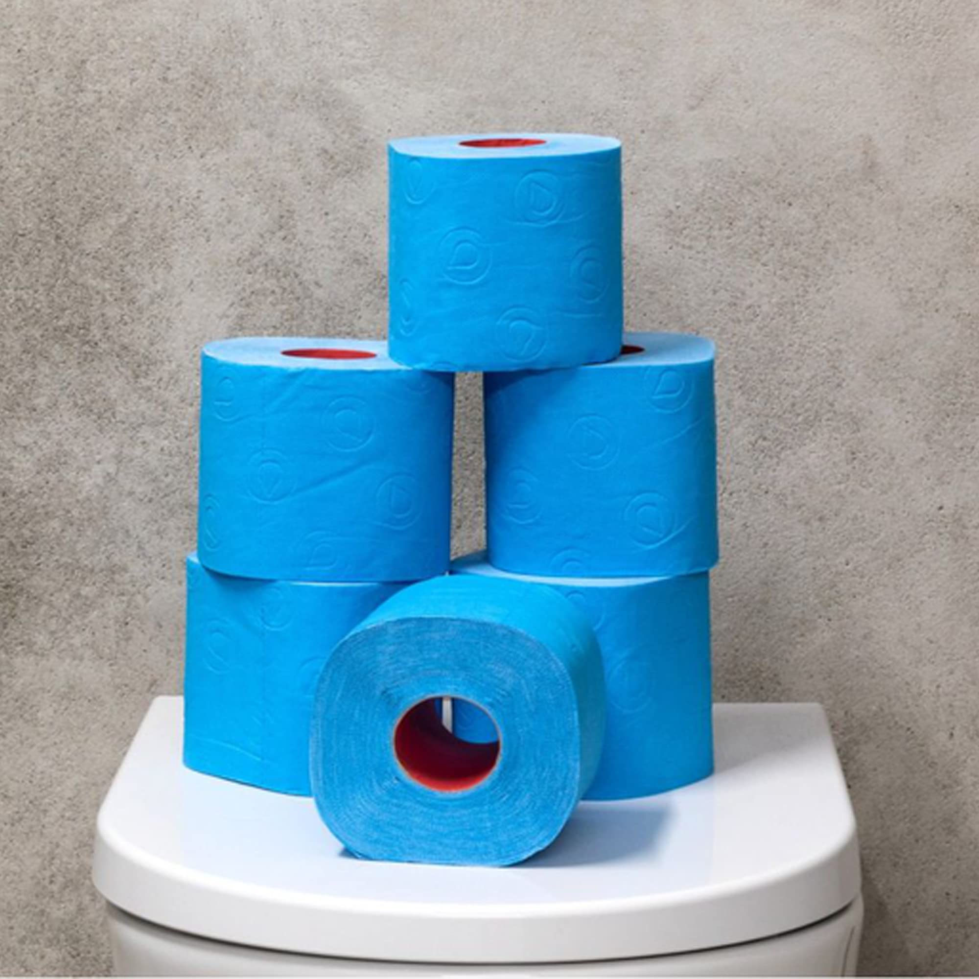36-Pack 3-Ply Blue Toilet Paper Jumbo Rolls (180 Sheets per Roll) - Soft, Strong & Absorbent Bathroom Tissue for Home, Office, and RV Use