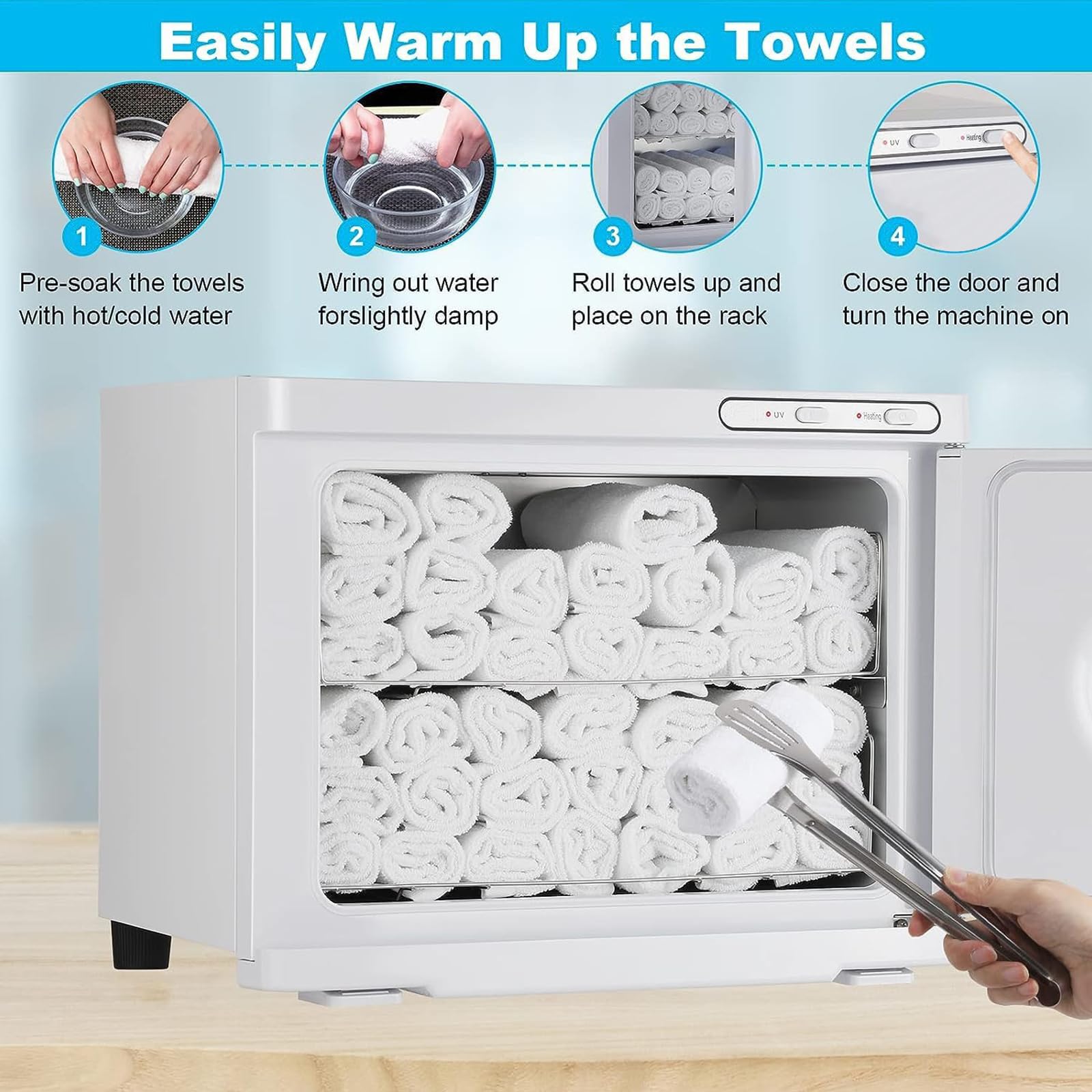 Premium 23L Large Capacity Spa Towel Warmer - Fast Heating Professional 2-in-1 Hot Towel Cabinet for Facials, Salon, Barber, Gym & Home Use | Perfect for Spas, Hotels & Wellness Centers (White)