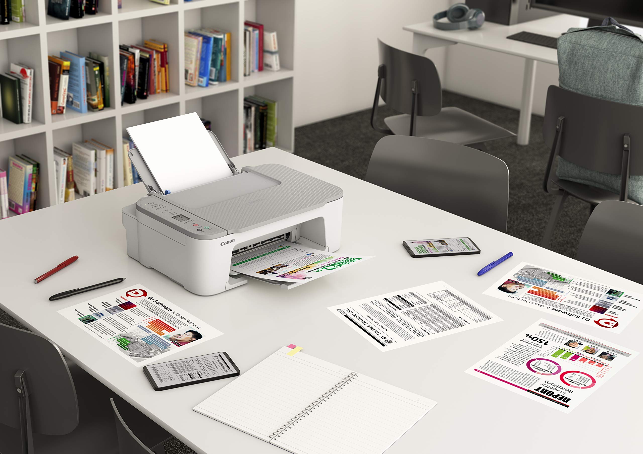 Canon PIXMA TS3420 Wireless All-in-One Inkjet Printer with Mobile Printing - White | Perfect for Home Office, School Projects & Photo Printing