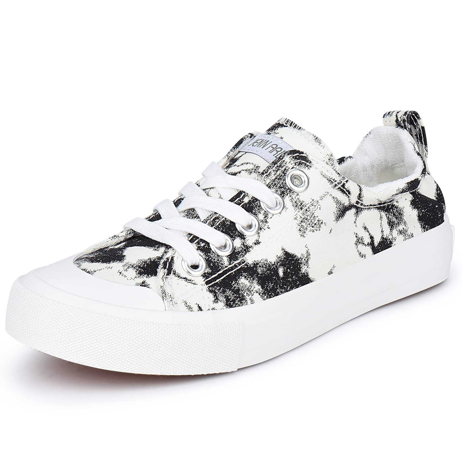 **JENN ARDOR Women's Slip-On Canvas Sneakers - Low Top Comfortable Walking Shoes for Casual Wear | Perfect for Daily Errands, Travel & Light Exercise**
