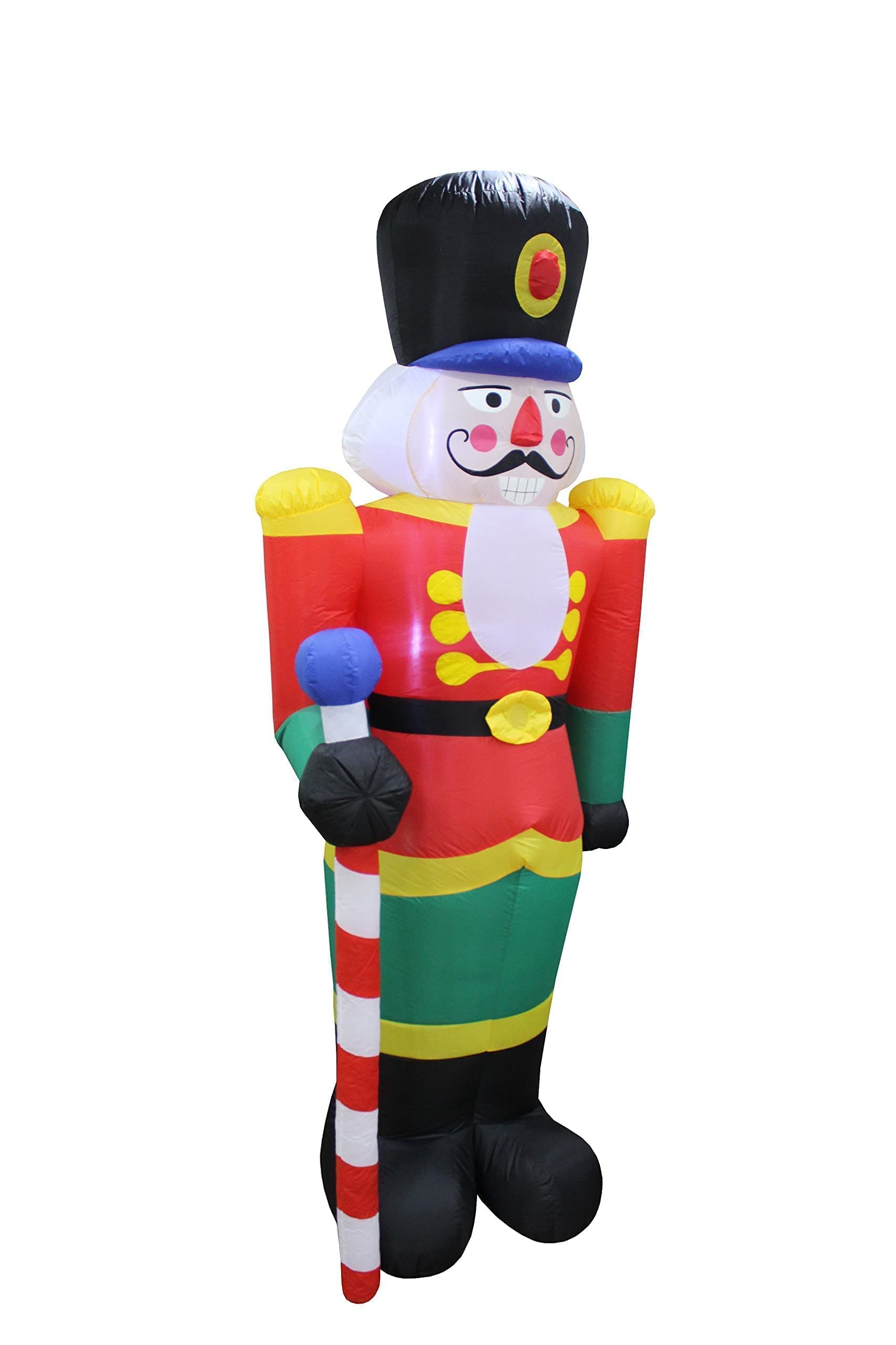 6ft Inflatable Nutcracker & 5ft LED Snowman Campfire Decorations Set - Christmas Party, Outdoor Yard, Holiday Home Decor for Xmas, Winter, and Festive Gatherings