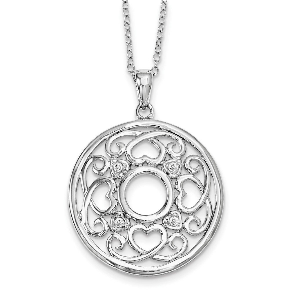 Sterling Silver Cubic Zirconia Friendship Necklace - 18 Inch Elegant Pendant Jewelry for Women - Perfect Gift for Best Friend, Sister, or Loved Ones - Ideal for Birthdays, Anniversaries, and Special Occasions