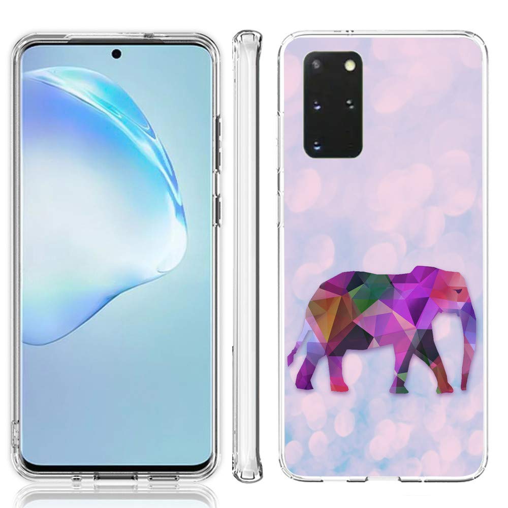 Samsung Galaxy S20 Plus Case, Slim TPU Protector - Elephant/Polygon Design for Daily Protection
