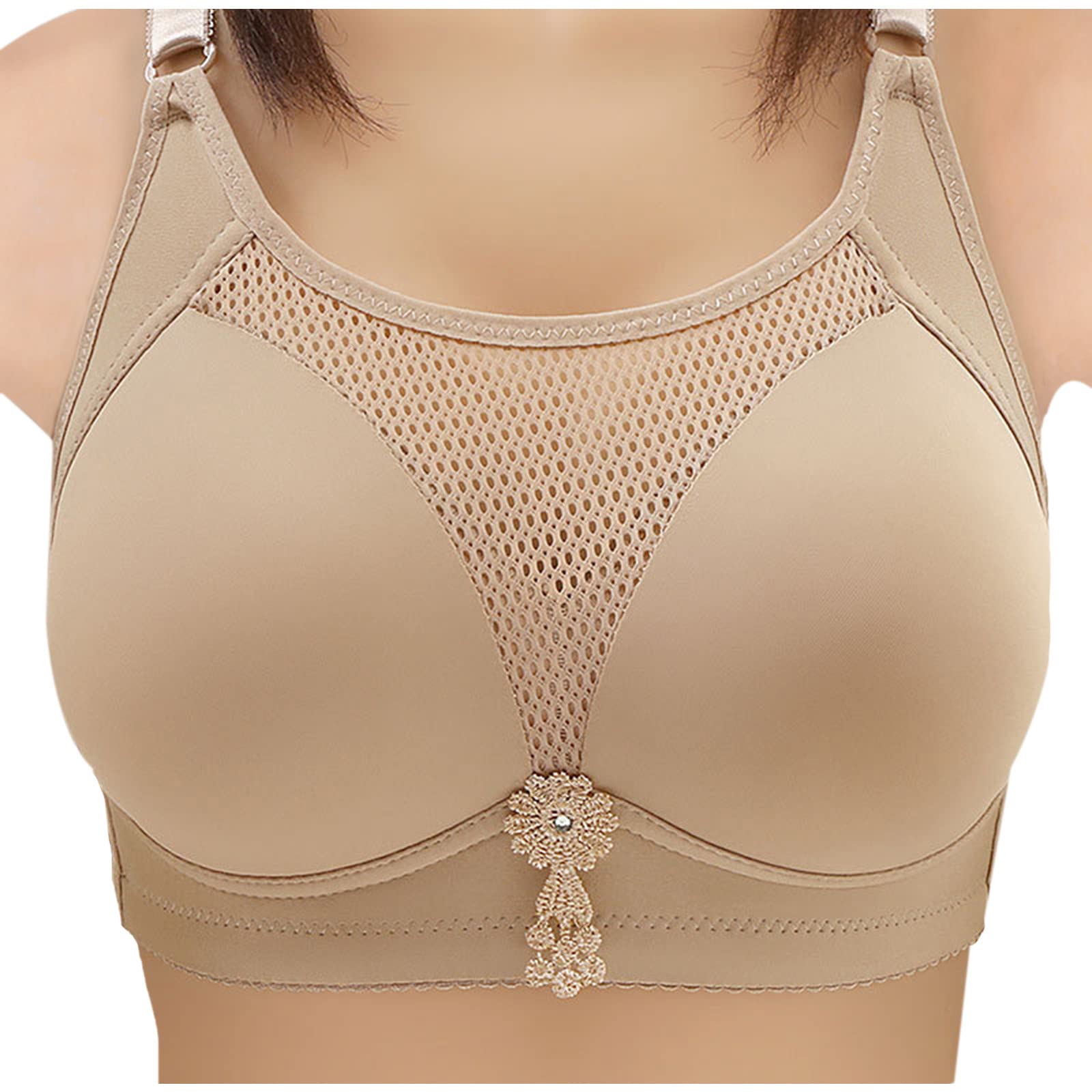 TUOBARR Women's Seamless Sports Bra - Breathable Push Up Comfort Bra with Soft Back Smoothing, Wirefree for Yoga, Running & Gym Workouts
