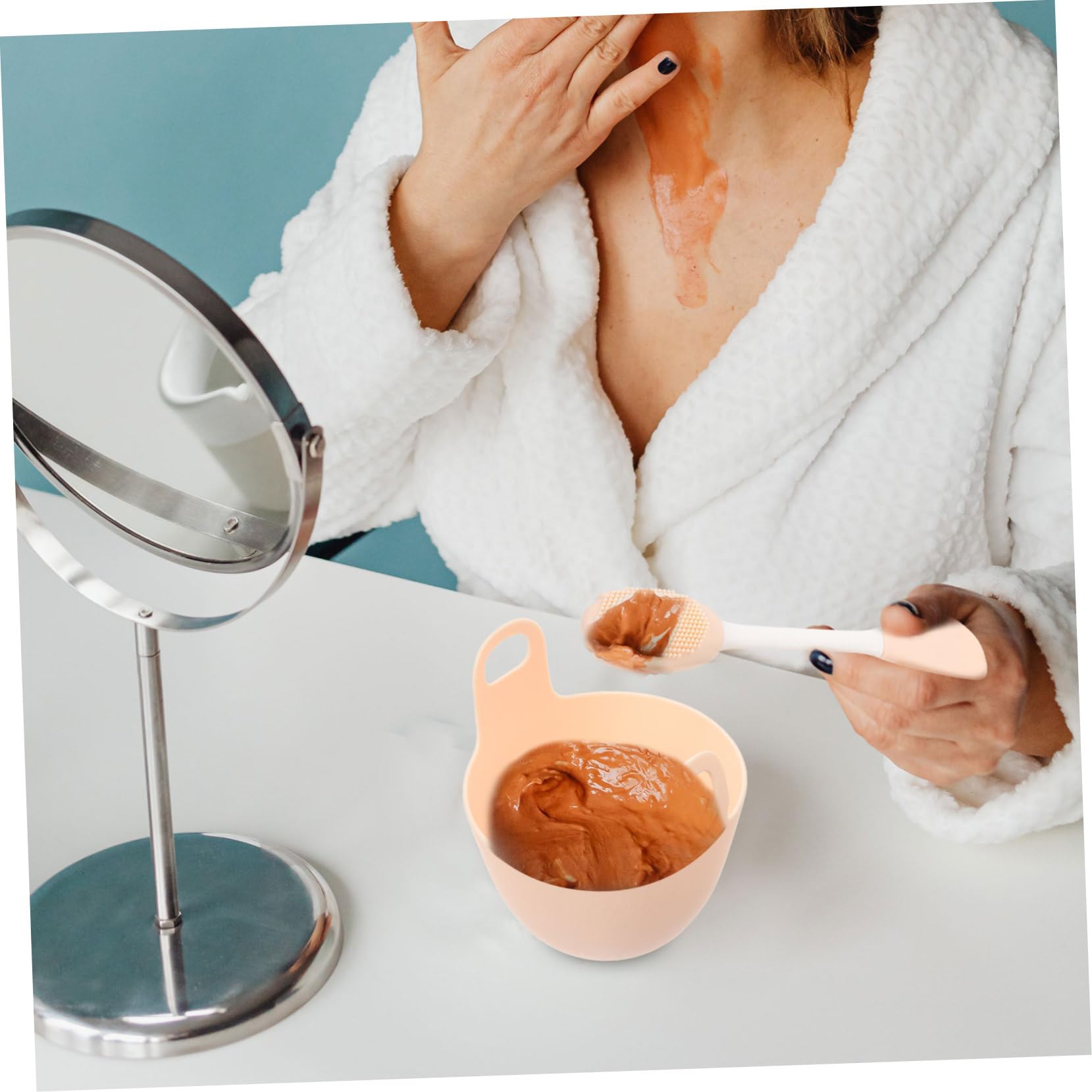 iPetboom 1 Set Mask Mixing Bowl - PP Plastic Facial Mask Applicator for DIY Skincare & Spa Treatments - Perfect for At-Home Beauty Routine & Professional Salon Use