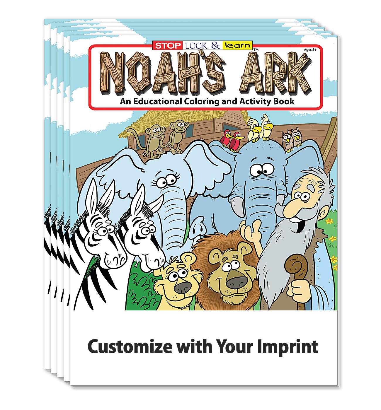 Noah's Ark Christian Coloring Books - 250 Pack for Sunday School & Kids Crafts