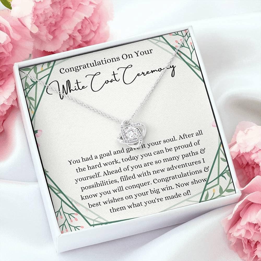 Personalized Love Knot Jewelry Gift for Medical School Graduation, White Coat Ceremony & New Doctors - Perfect Doctor Graduation Gift, Residency Gift & Medical Student Keepsake (Great for Clinical Rotations & Professional Milestones)