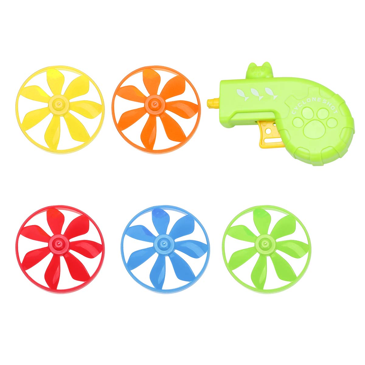 Scicalife Flying Disc Launcher for Cats - Interactive Fetch Toy, Chasing Game & Exercise Saucer for Pets (Green) - Perfect for Indoor Play, Backyard Fun & Training Activities