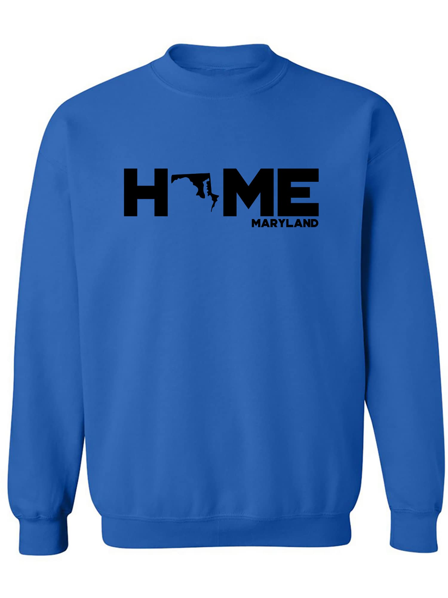 Zerogravitee Maryland HOME Crewneck Sweatshirt - Comfortable Unisex Pullover Hoodie for College, Casual Wear & Lounge