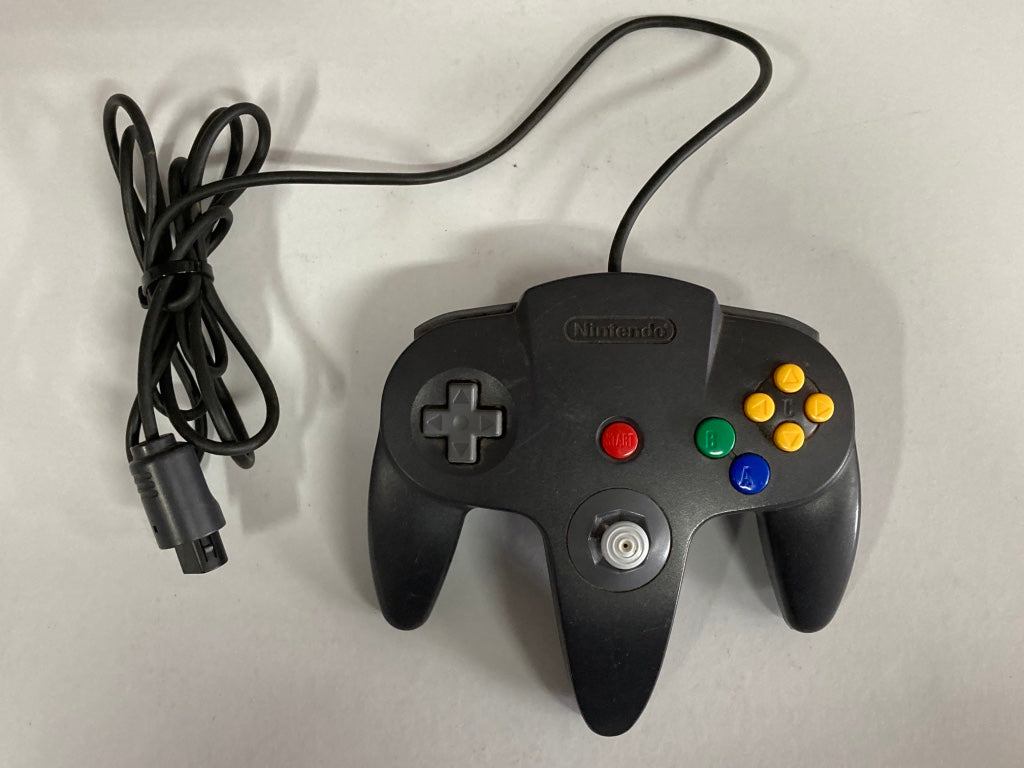 Original Nintendo 64 Controller - Black - Complete in Box - Authentic N64 Gamepad for Retro Gaming & Collectors - Perfect for Classic N64 Games, Multiplayer Sessions & Gaming Nostalgia