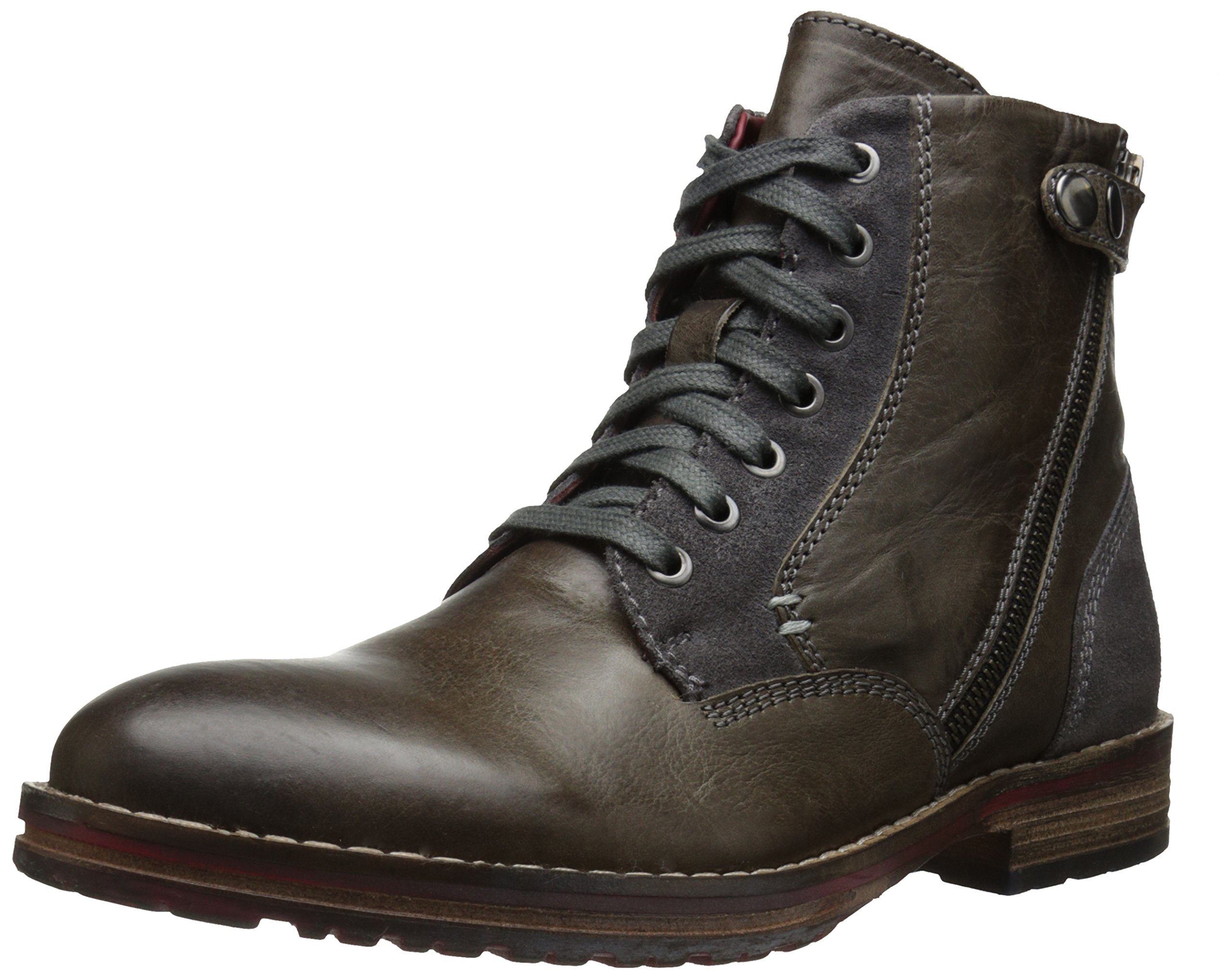 Men's Testosterone Ball of Fire Waxy Suede Lace-Up Boots - Rugged Outdoor & Work Boots for Hiking, Construction & Motorcycle Riding