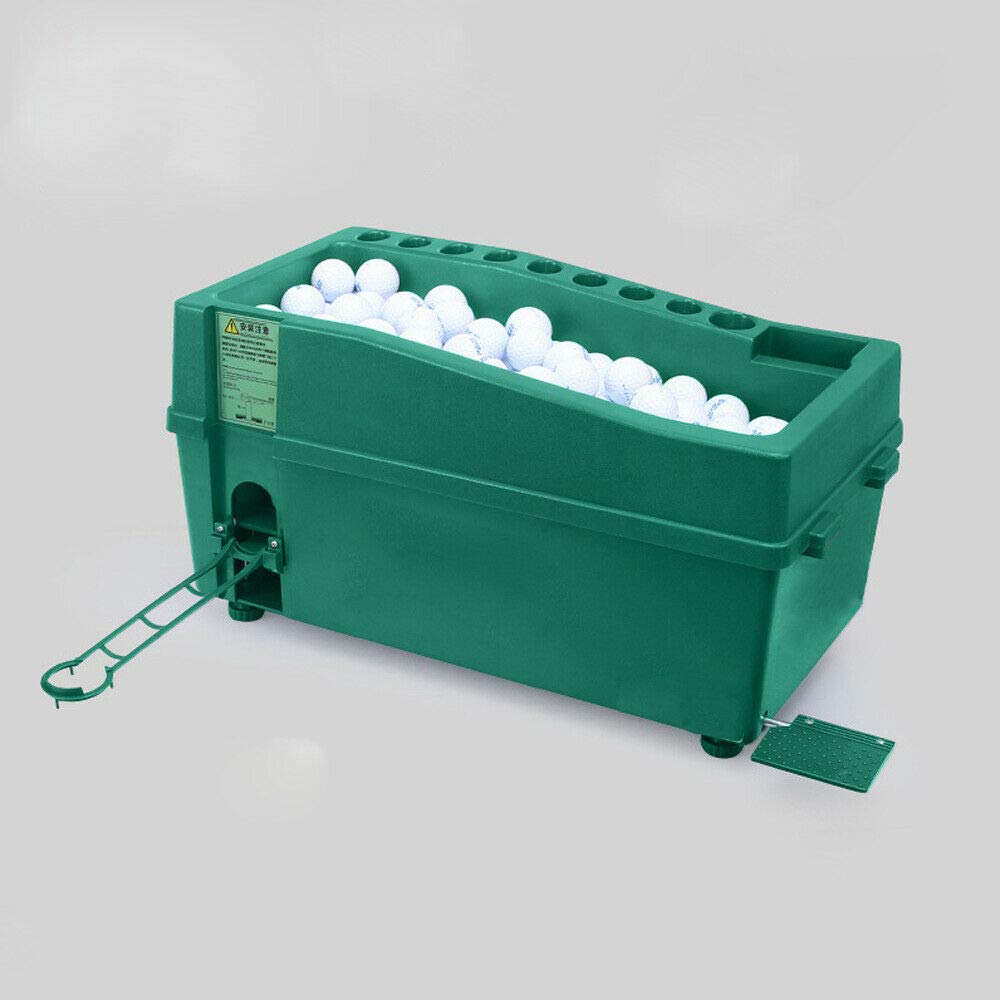 Automatic Golf Ball Dispenser & Tee Up Machine - No Power Required Golf Club Organizer | Perfect for Driving Range, Home Practice & Golf Course Use