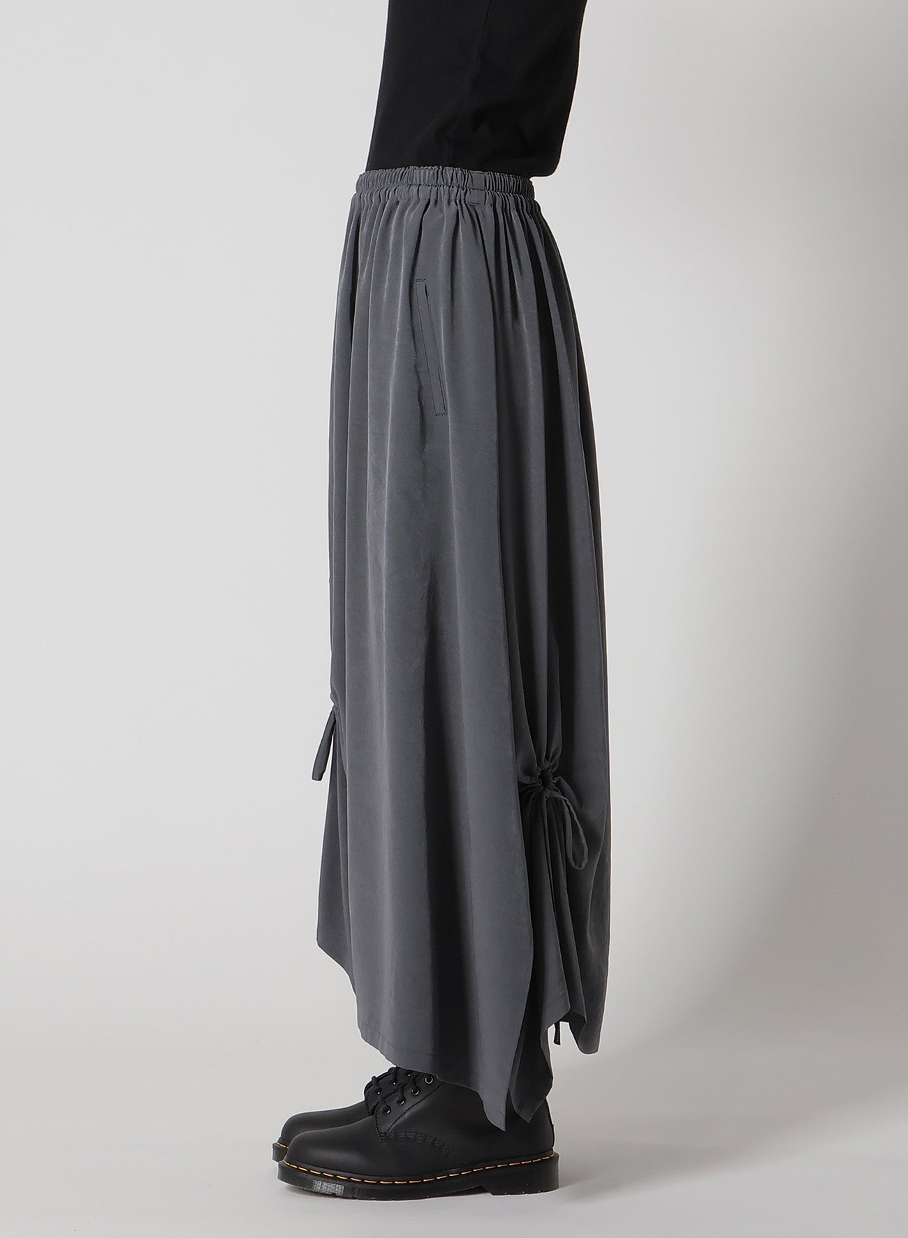 Elegant Crepe de Chine Circle Gathered Skirt - Flowy A-Line Midi Skirt for Women | Perfect for Office Wear, Cocktail Parties & Summer Outfits