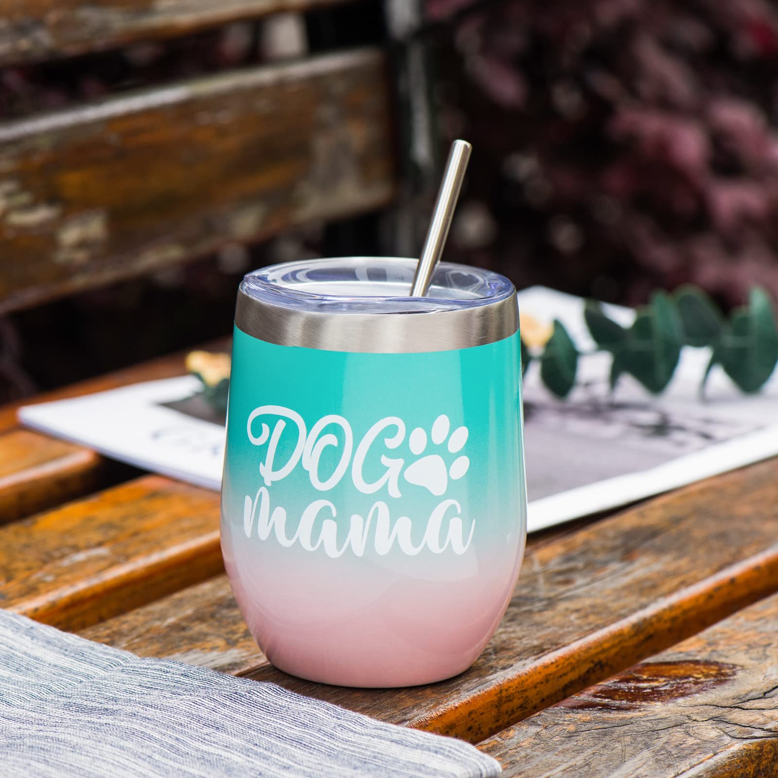 Funny Dog Mom Gifts for Women - 12oz Insulated Stainless Steel Coffee Tumbler Cup | Unique Birthday & Mother's Day Presents for Dog Lovers | Perfect for Coffee, Tea & On-the-Go Use