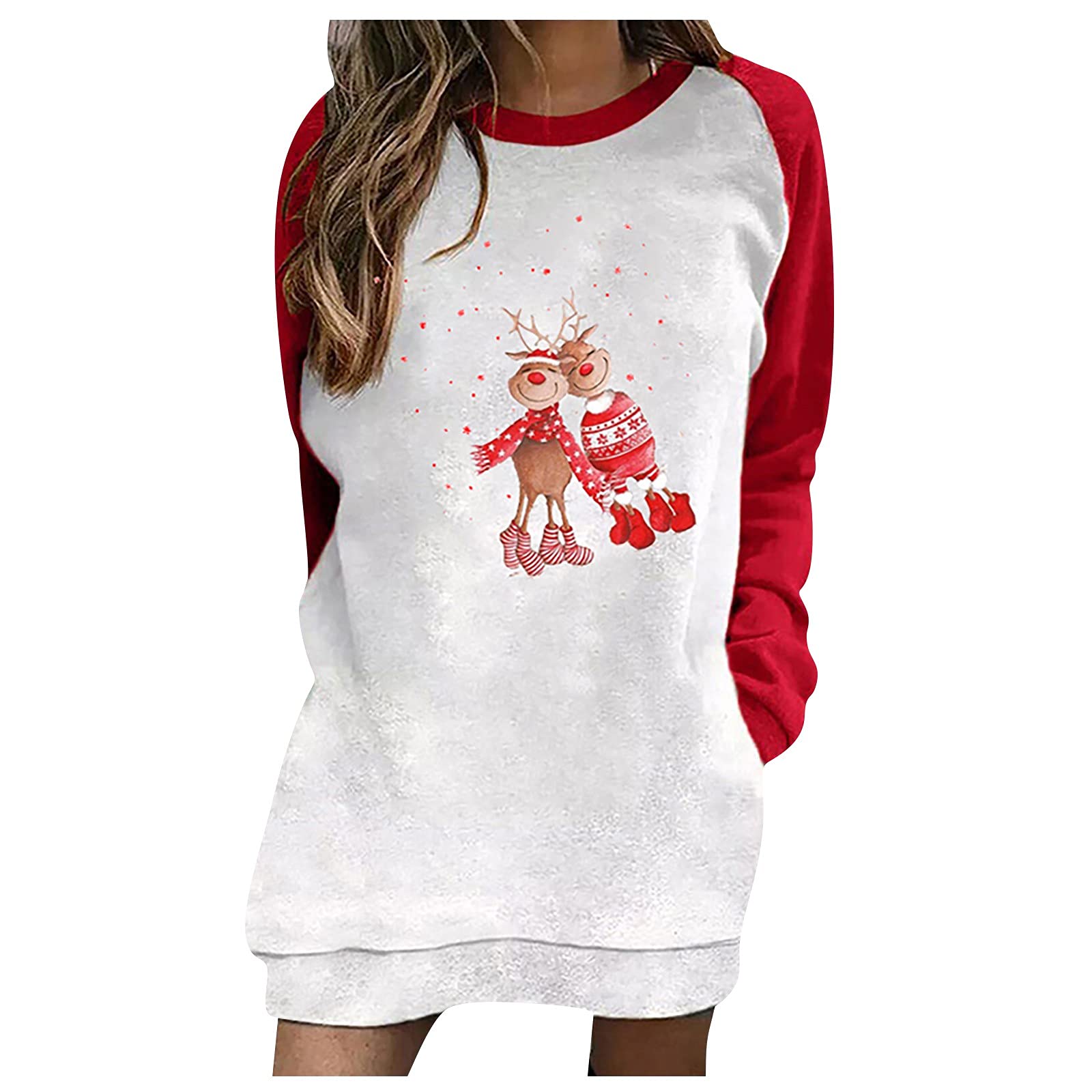 **Women's Plus Size Loose Hooded Sweatshirt - Soft Long Sleeve Crewneck Pullover for Running, Workouts & Casual Wear - Cute Christmas & Basic Tee Top**