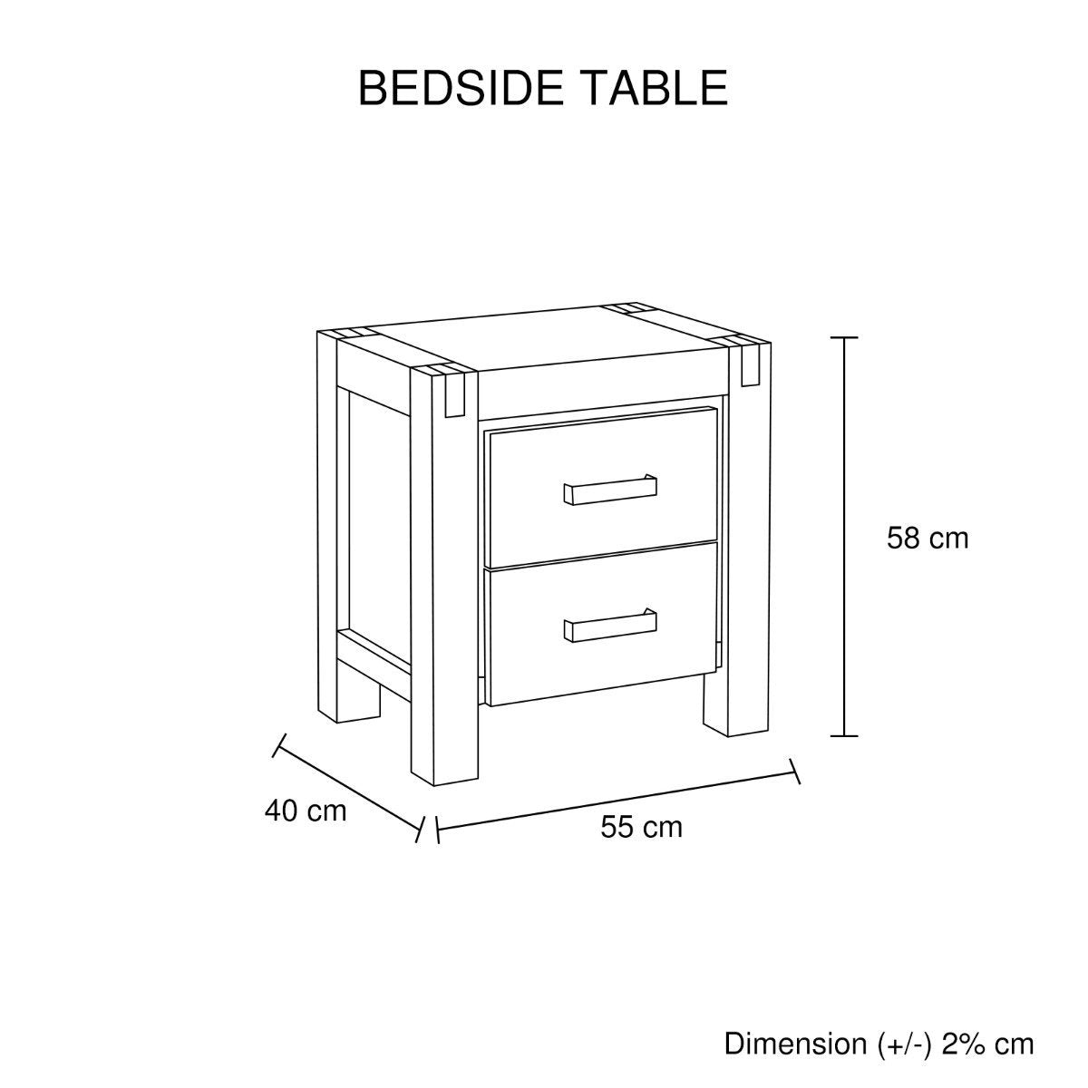 Stylish Oak Java Bedside Table - Perfect for Bedrooms, Living Rooms & Small Spaces