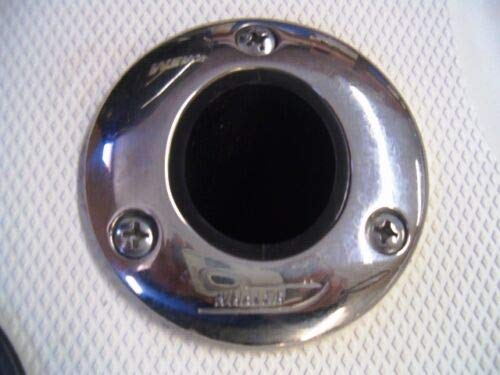 Boston Whaler OEM Flush Mount Stainless Steel Fishing Rod Holder - 15° Angled Design for Saltwater & Freshwater Boating