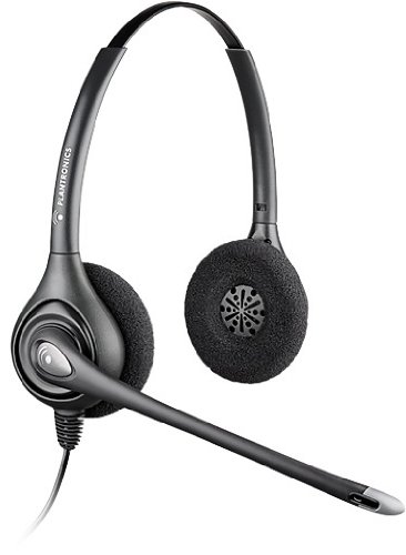 Plantronics HW261N Stereo Binaural Headset with Noise Cancellation - Perfect for Call Centers, Office Use & Remote Work